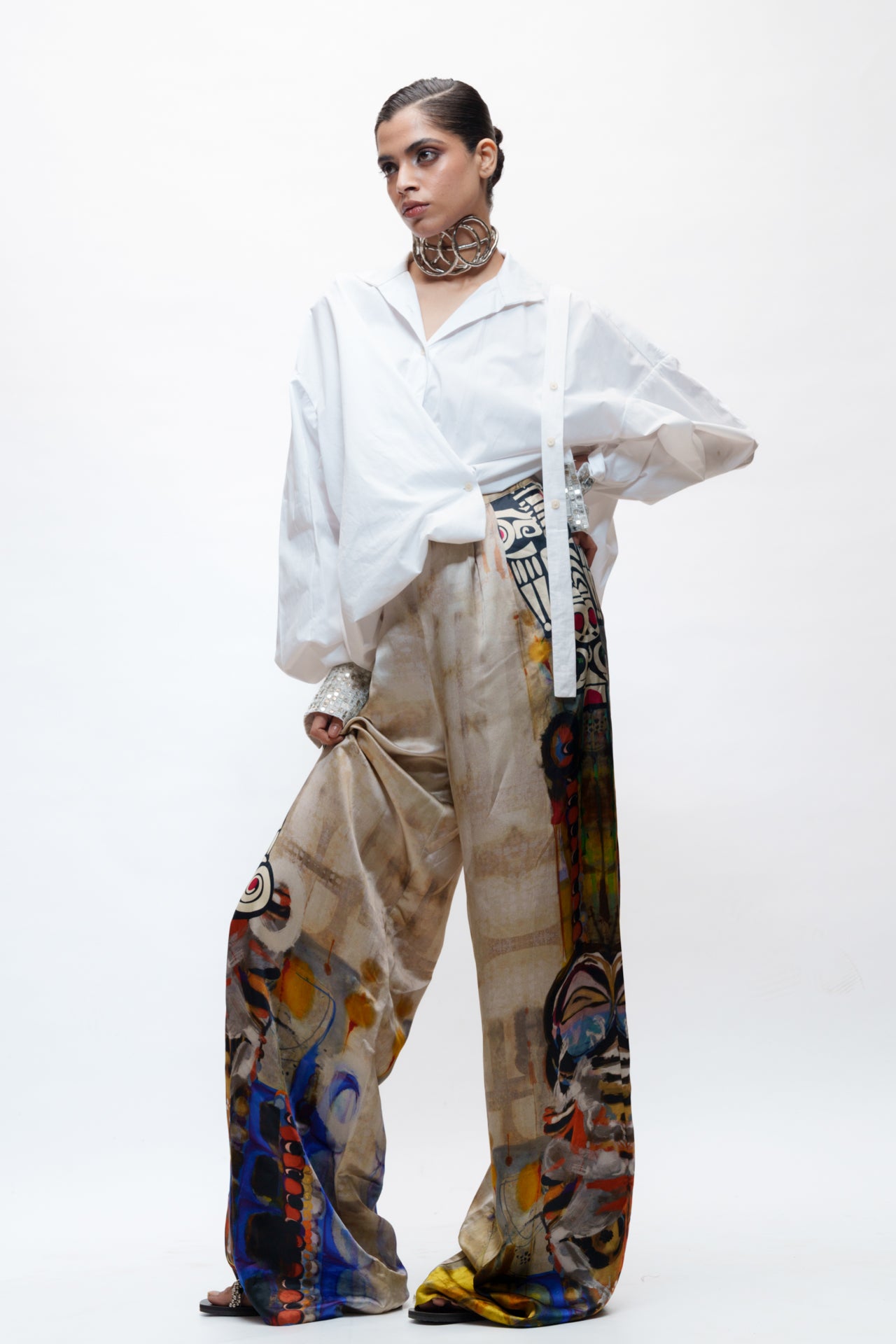 Embroidered Cuff Shirt