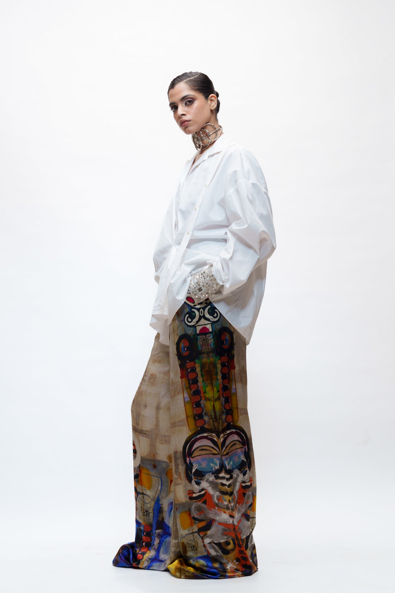 Embroidered Cuff Shirt