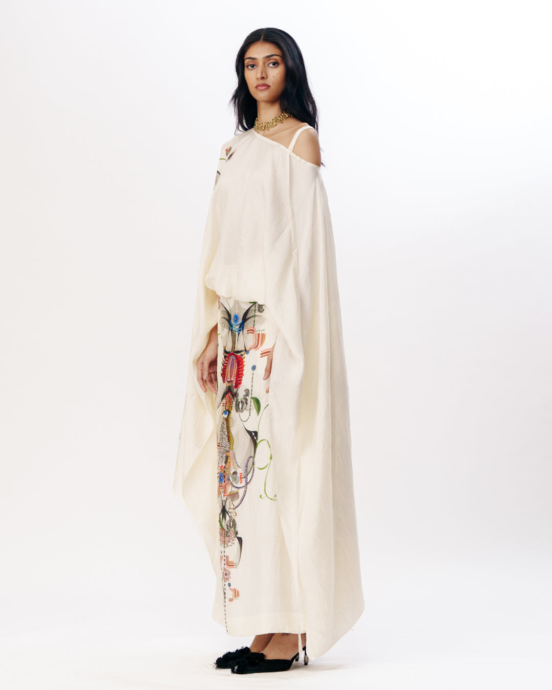 Drape Top With Straight Skirt