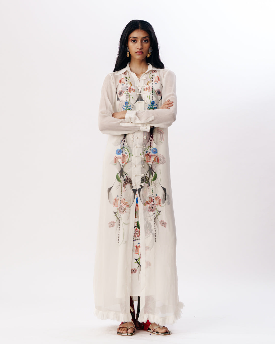 Slip Dress With Shirt Layer