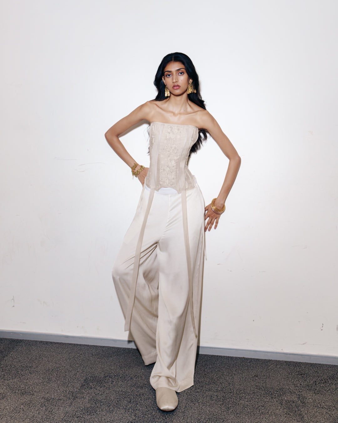 Corset With Chikankari Detail