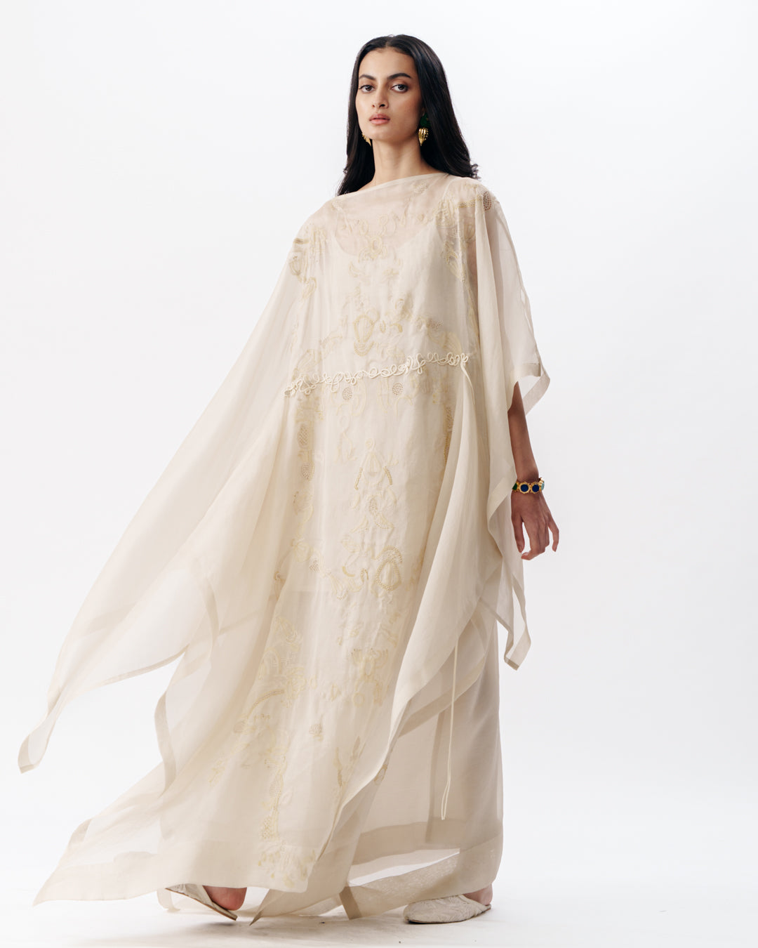 Kaftan Dress With Slip Layer