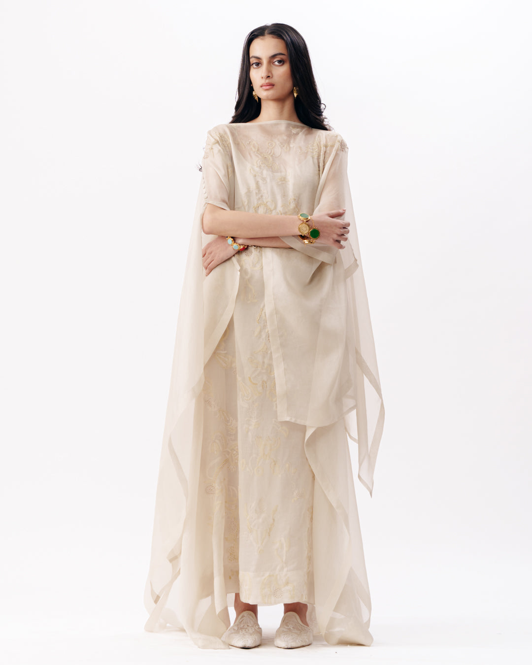 Kaftan Dress With Slip Layer