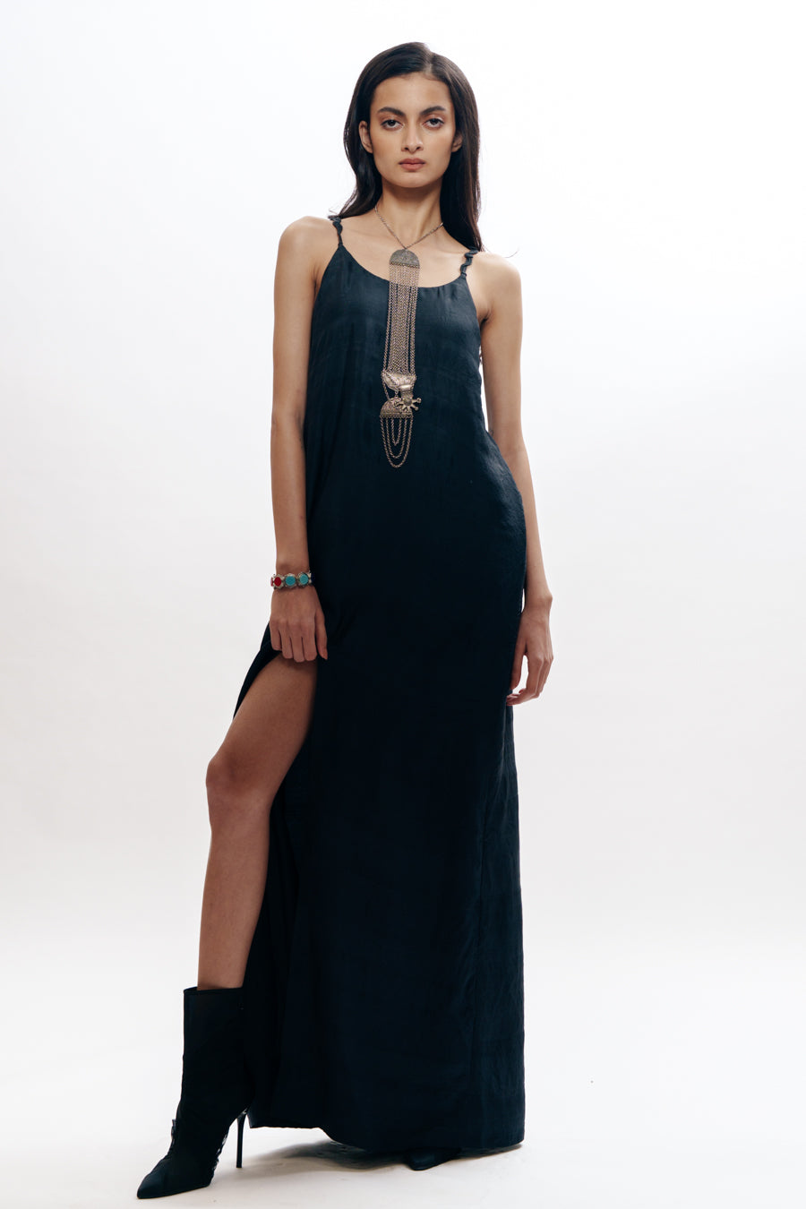 Slip Dress With Cord Details