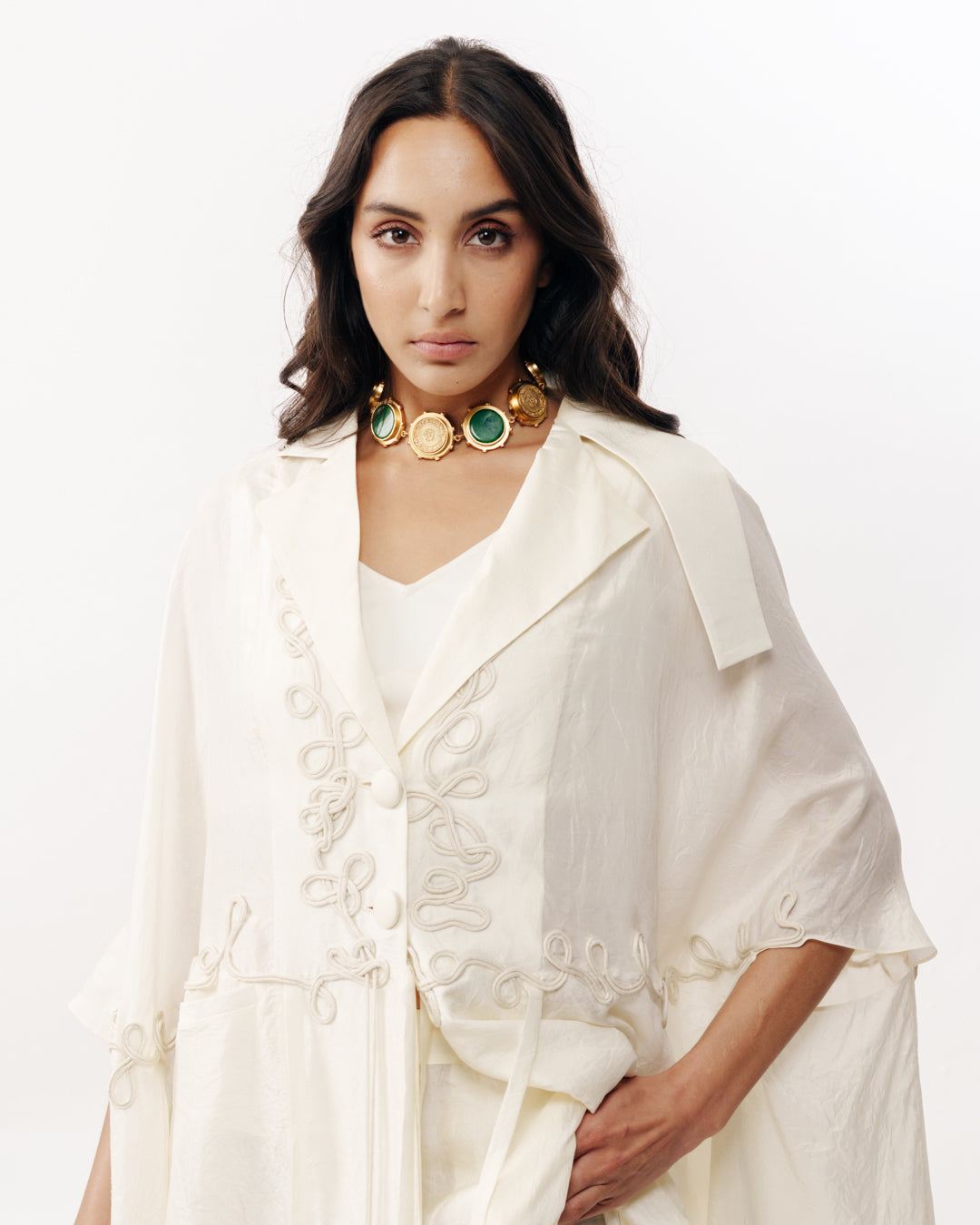 Cape Set With Cord Accents