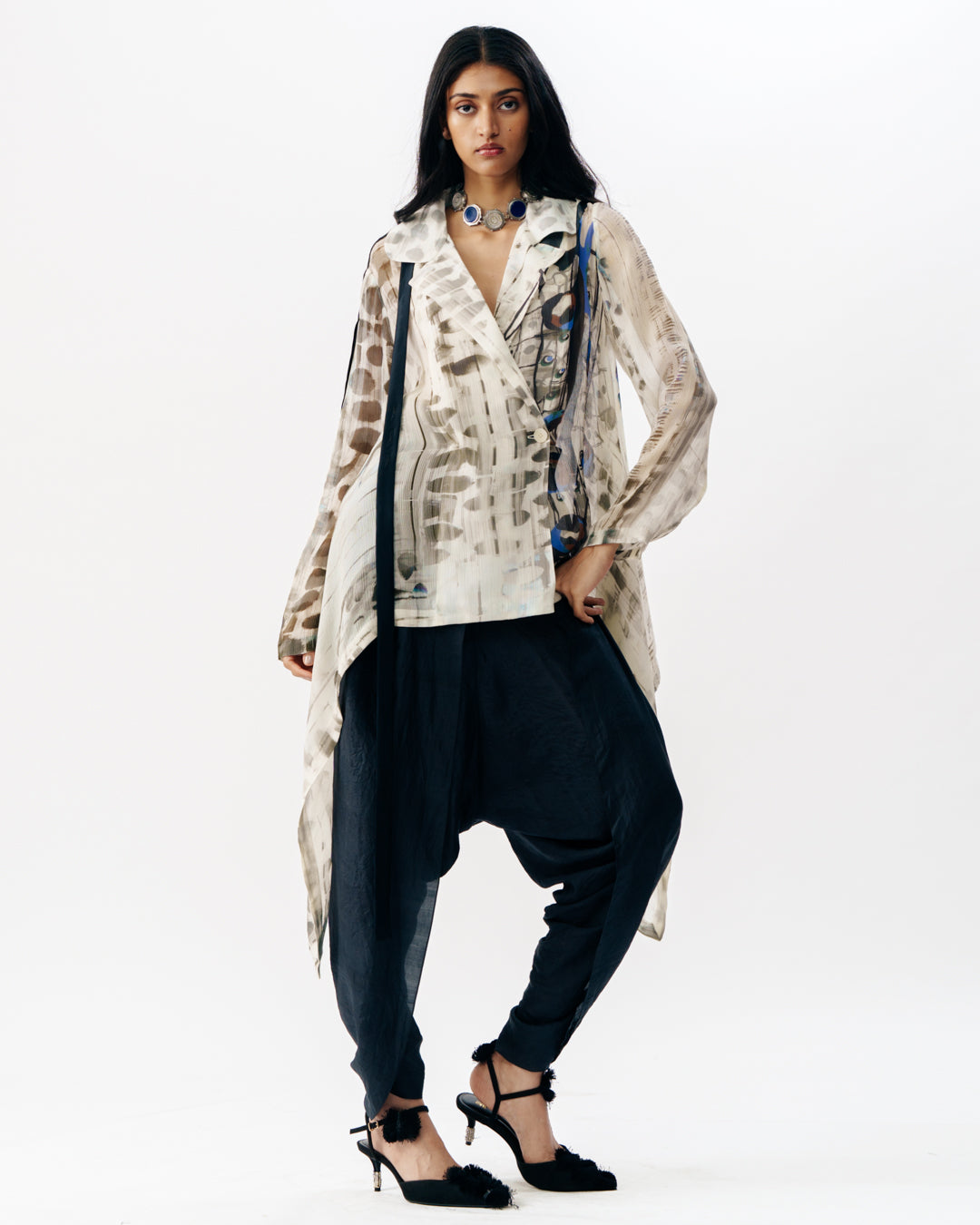 Lightweight Printed Chiffon Shirt