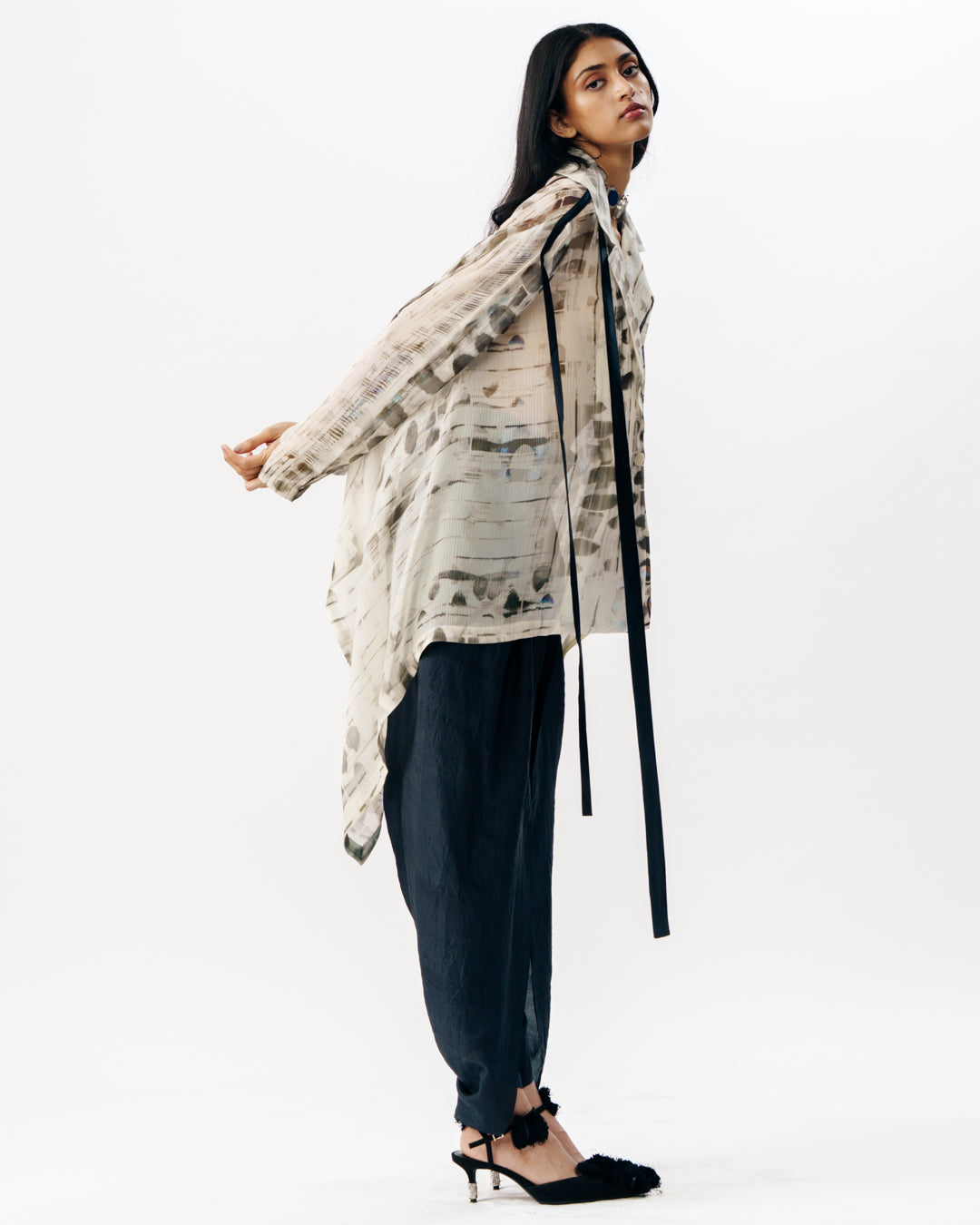 Lightweight Printed Chiffon Shirt