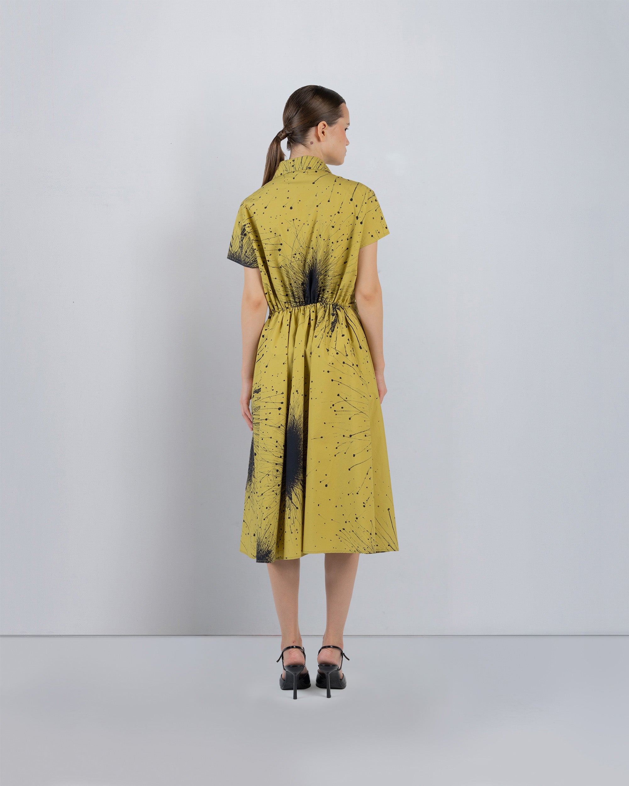 Wrap Dress In Splatter Print