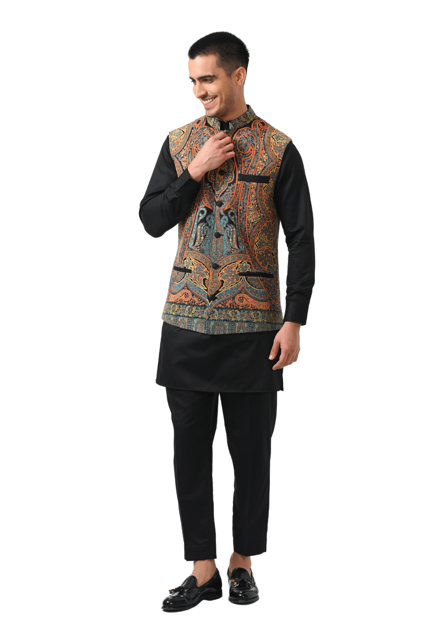 Vintage Kasmhiri Sozni Embroidered Bandi Jacket