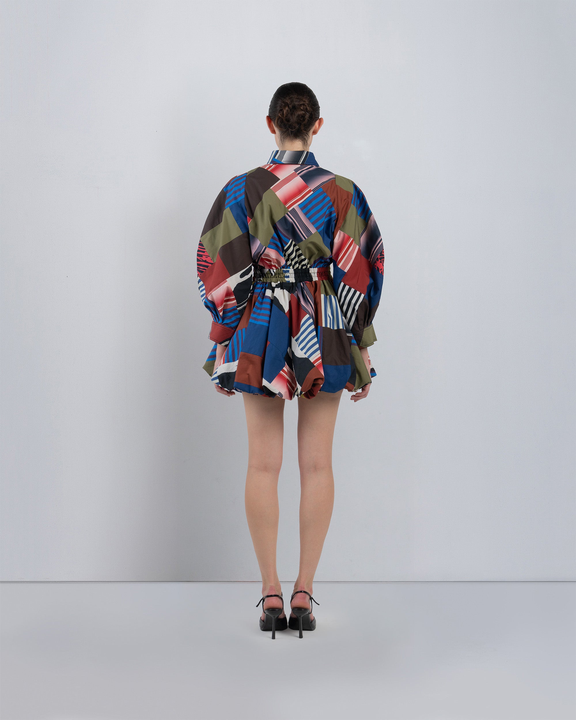 Mosaic Bubble Hem Dress