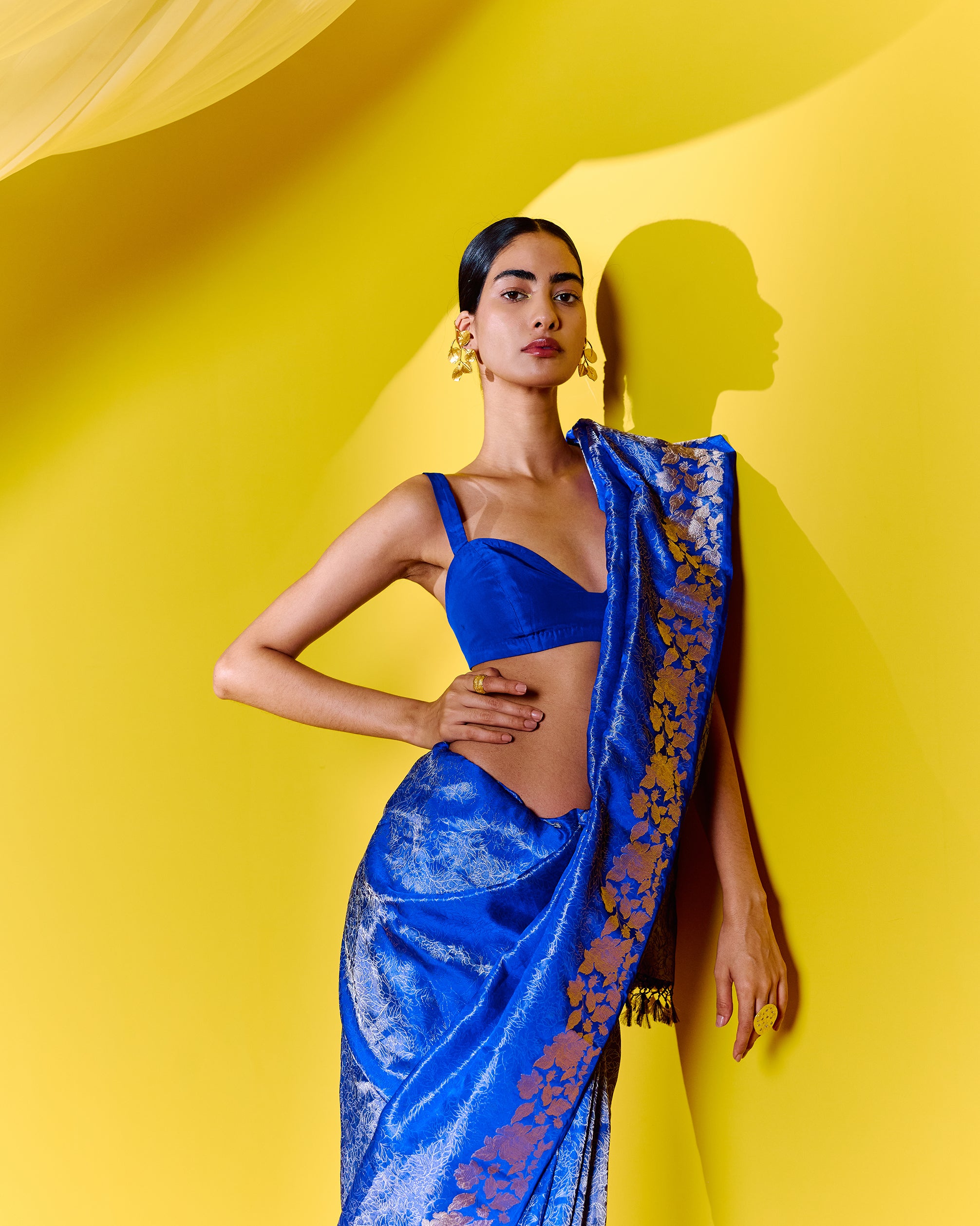 Handwoven Blue Silk Saree