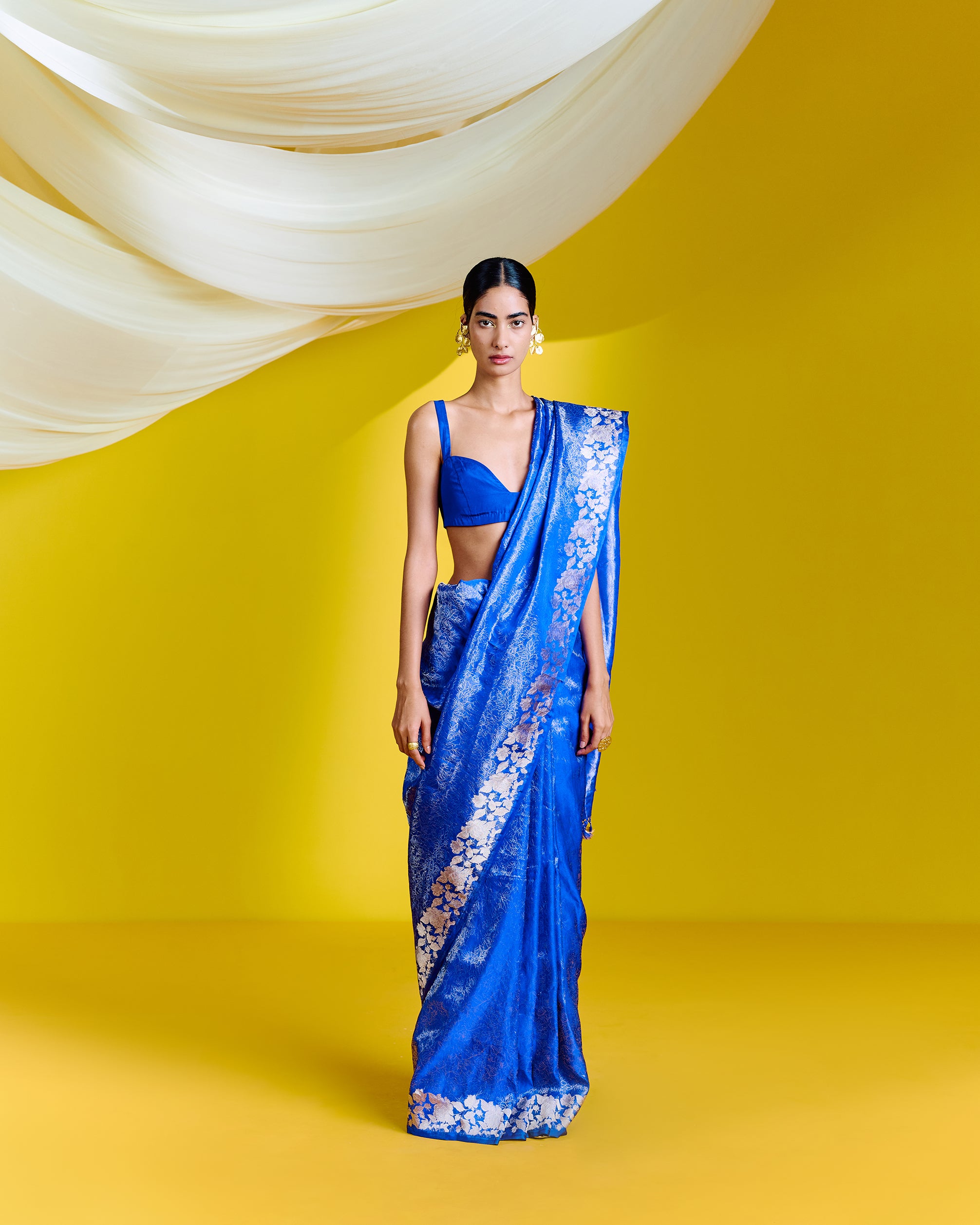 Handwoven Blue Silk Saree