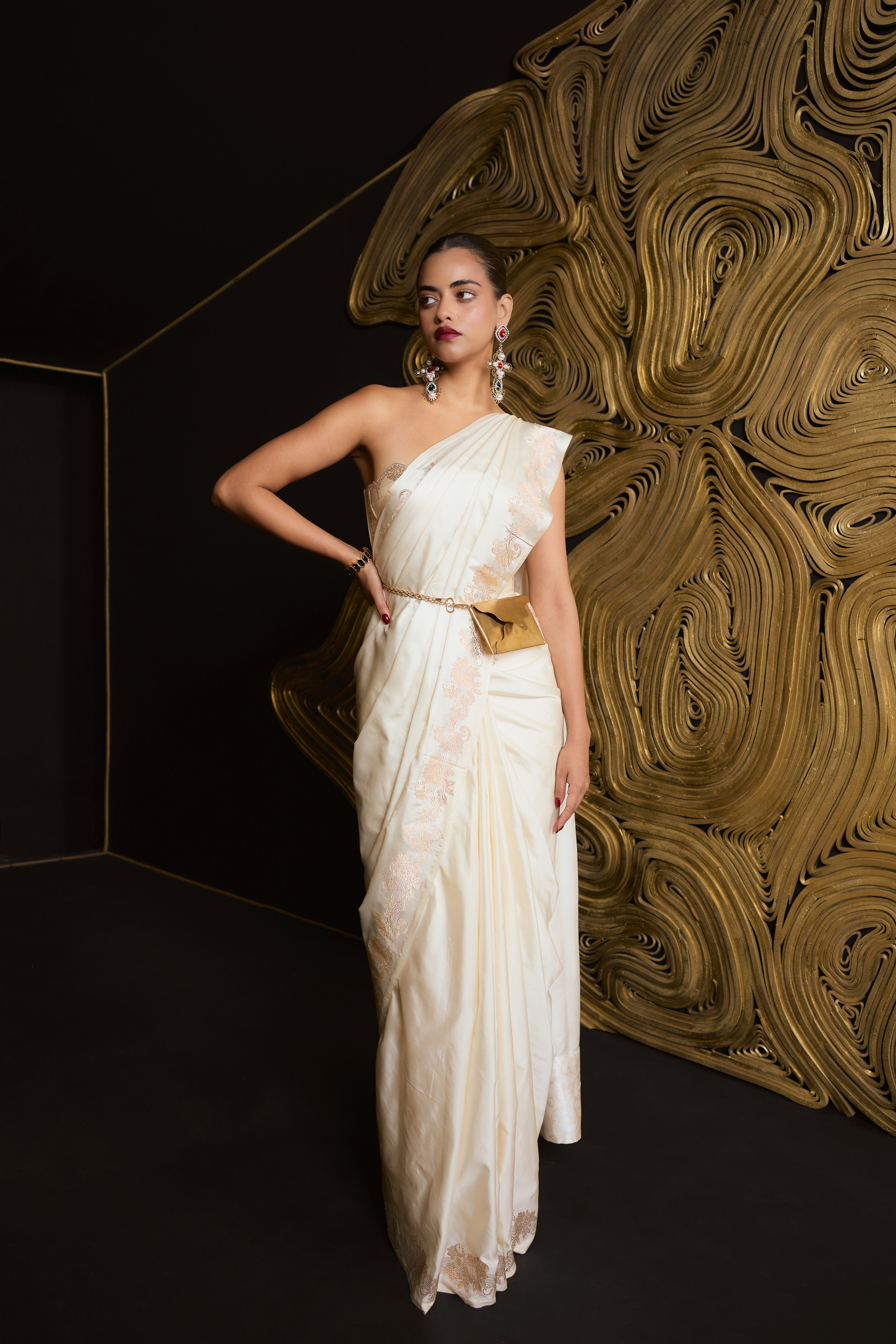 The 'ivory Promise' Saree