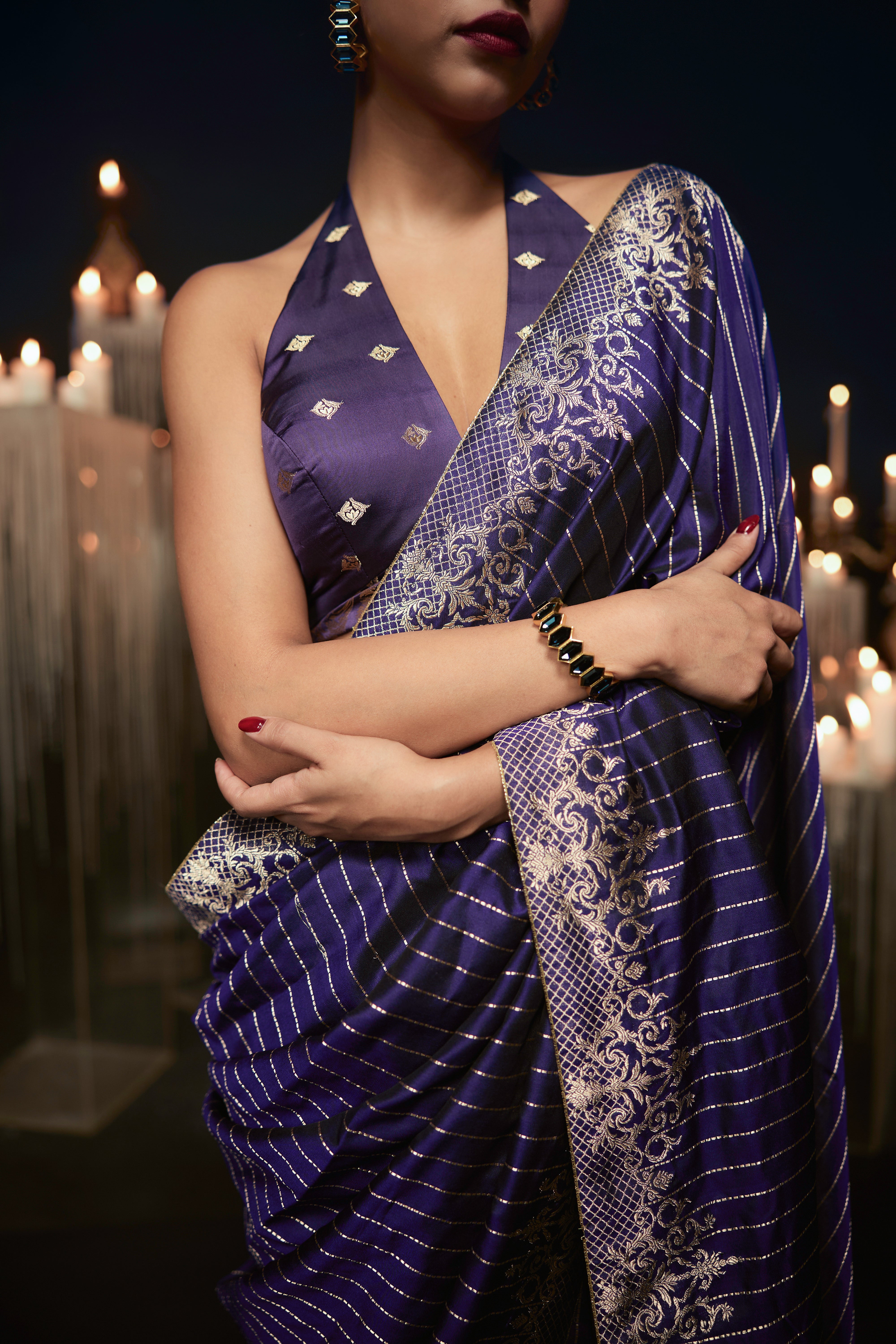 The Purple Heart Saree
