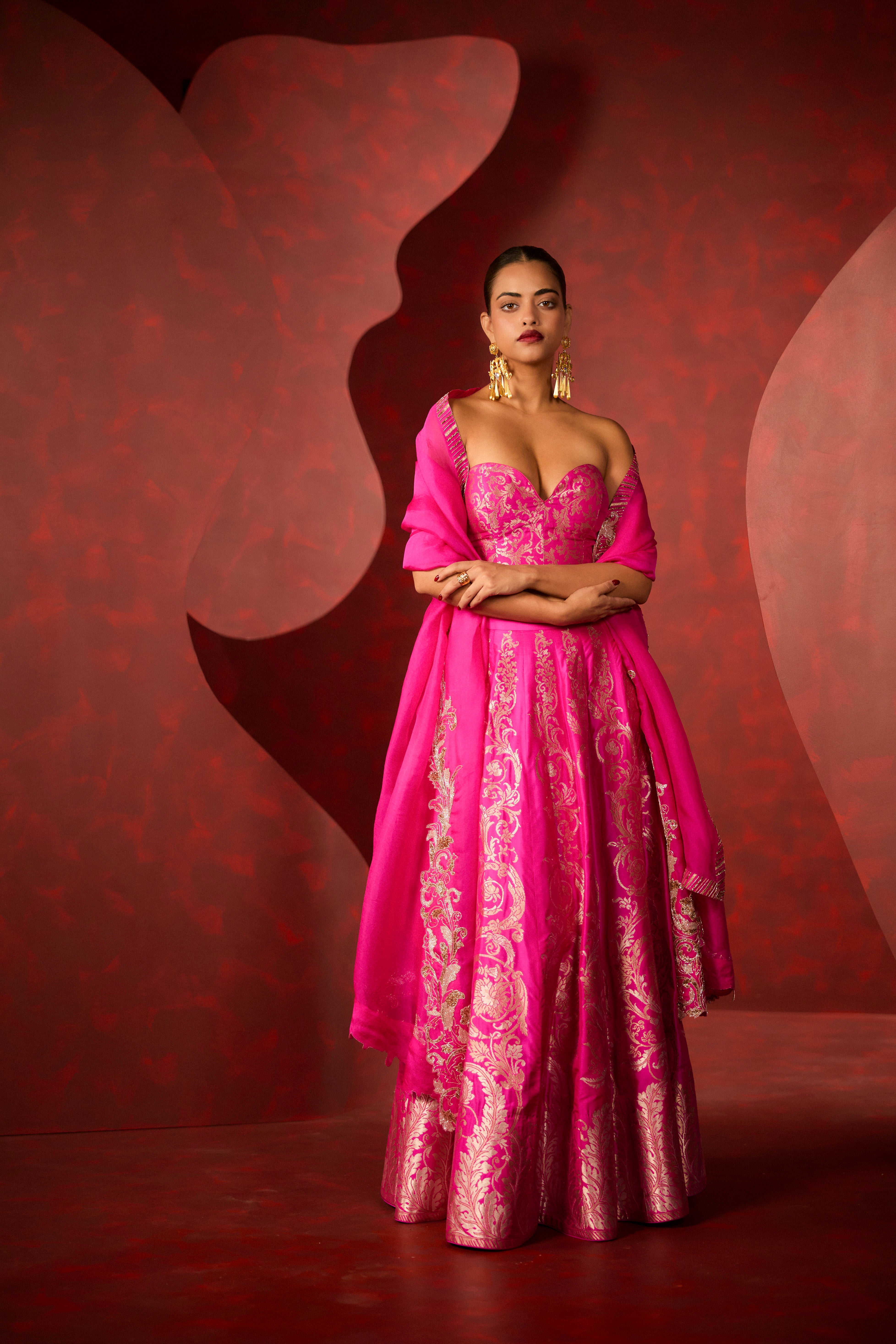 The 'forget Me Not' Lehenga In Pink