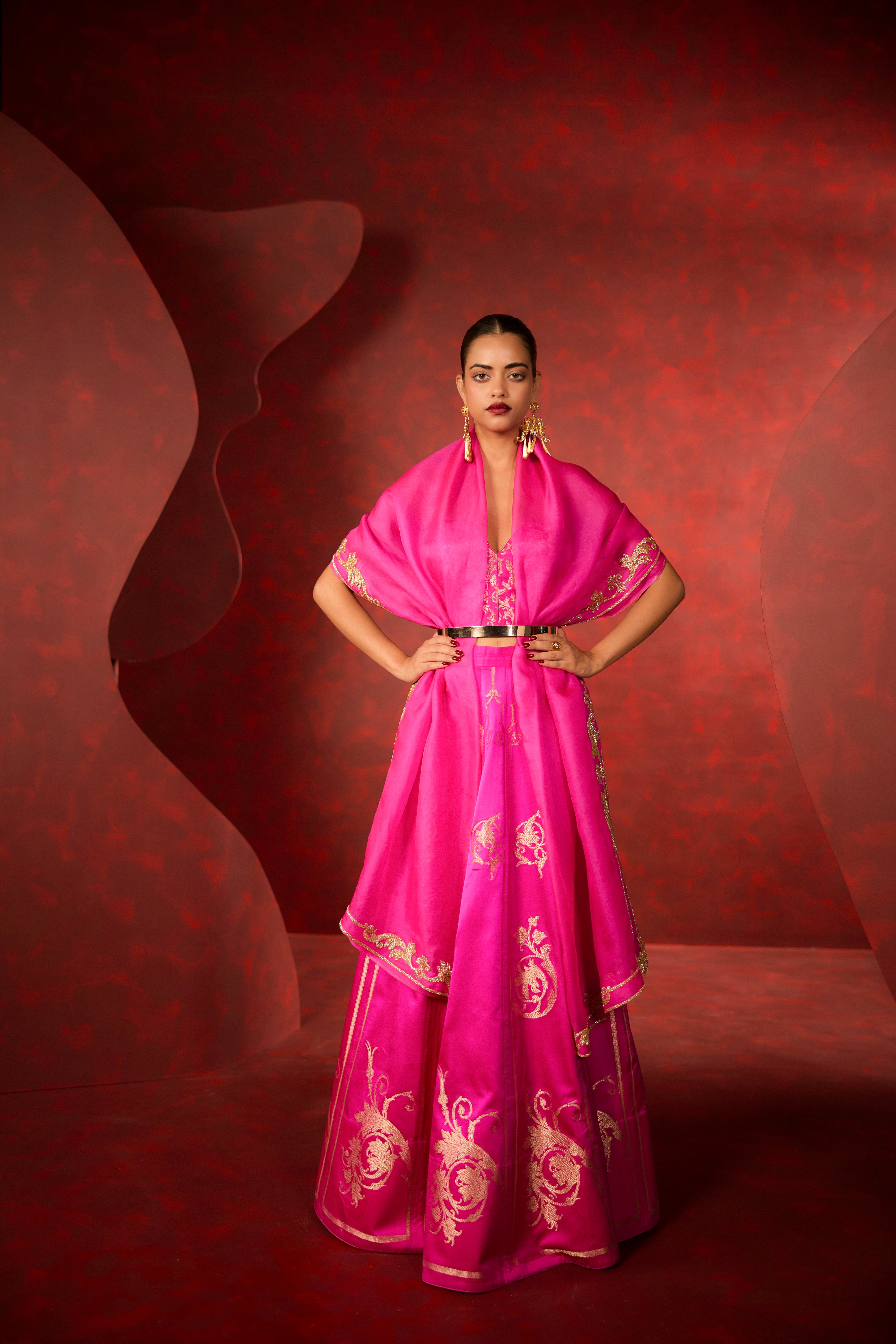 The Vixen Lehenga In Pink