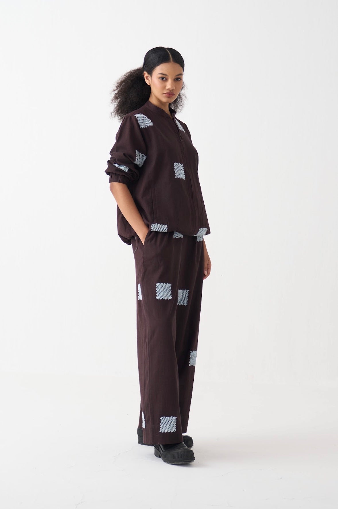 Emb. Bomber Jacket Co-ord (set Of 2)