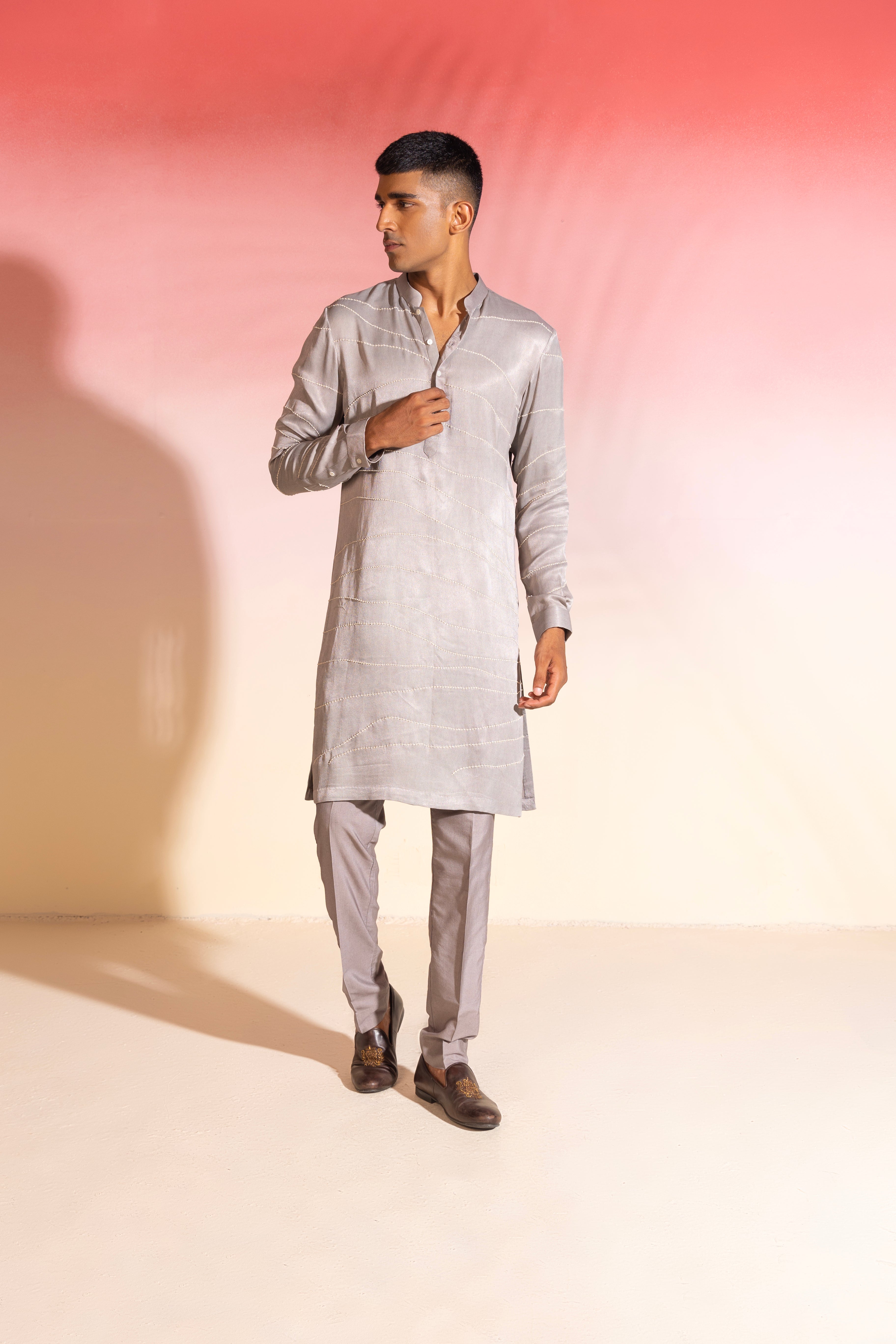 Flow Embroidered Kurta