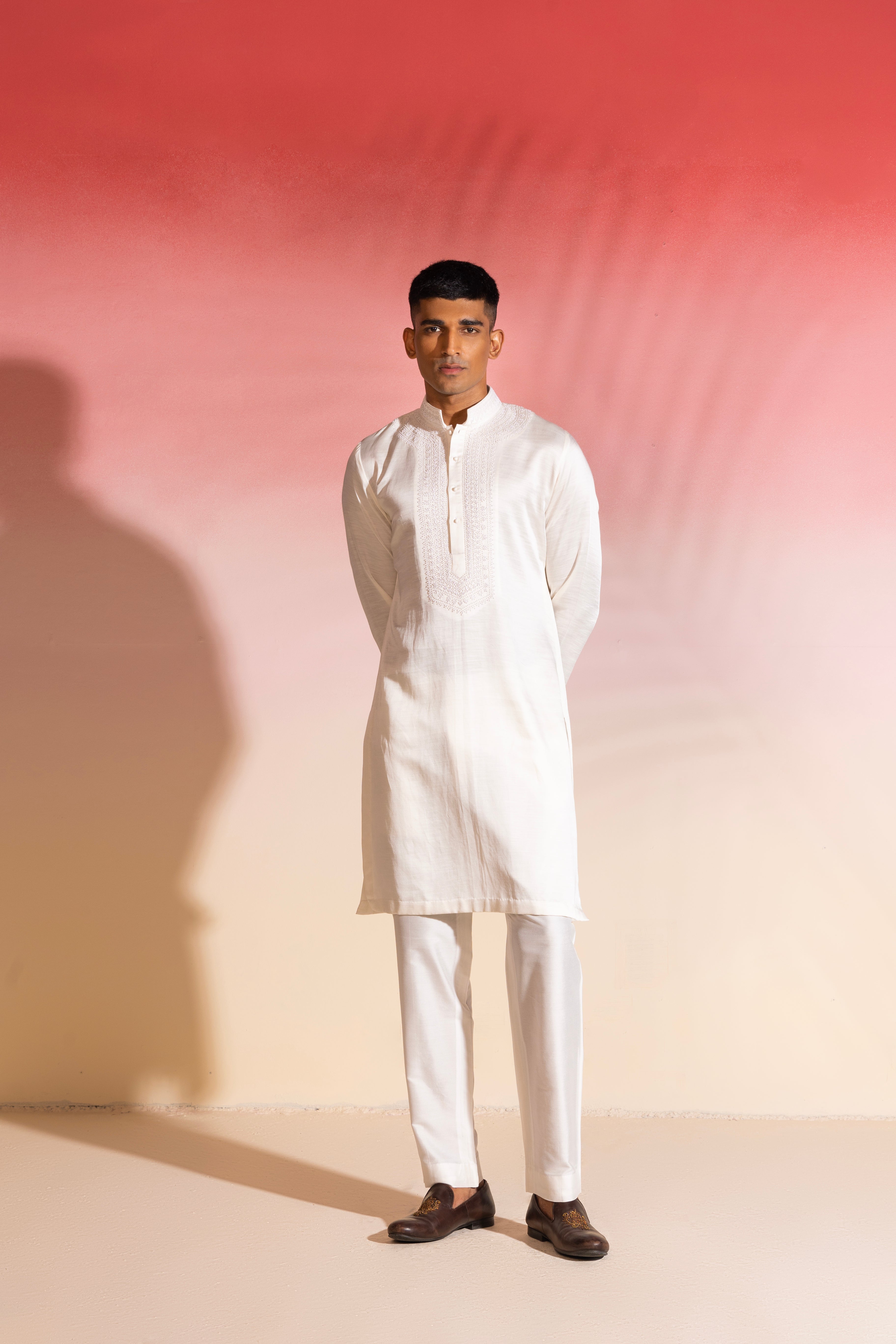 Ivory French Knot Kurta