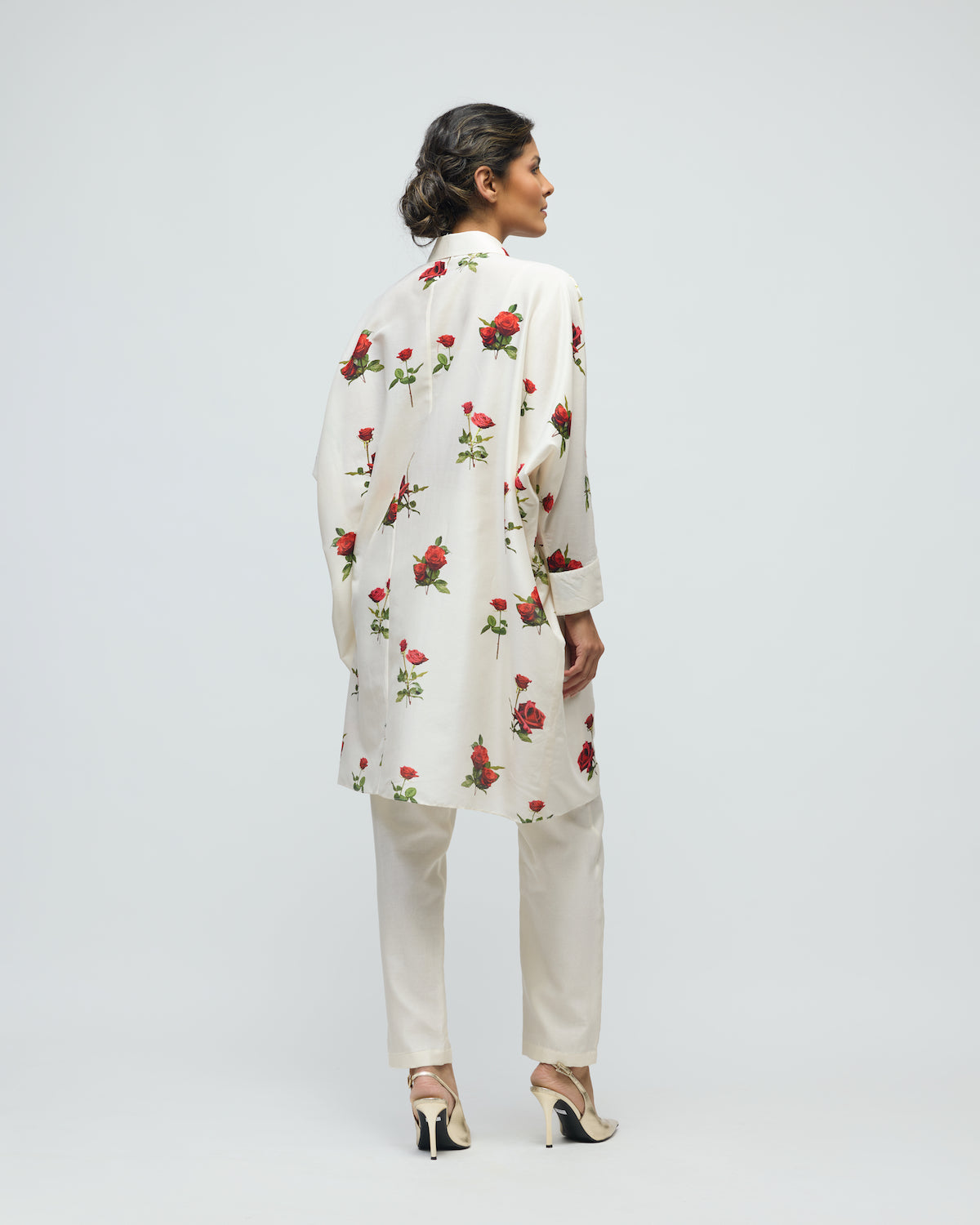 Floral Printed Chanderi Tunic