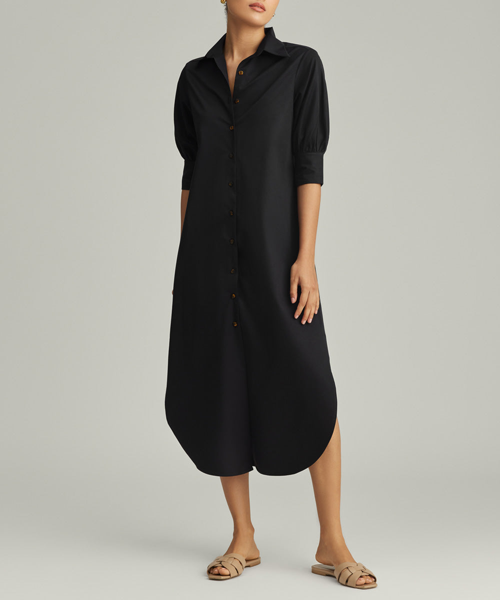Egyptian Cotton Long Shirt Dress