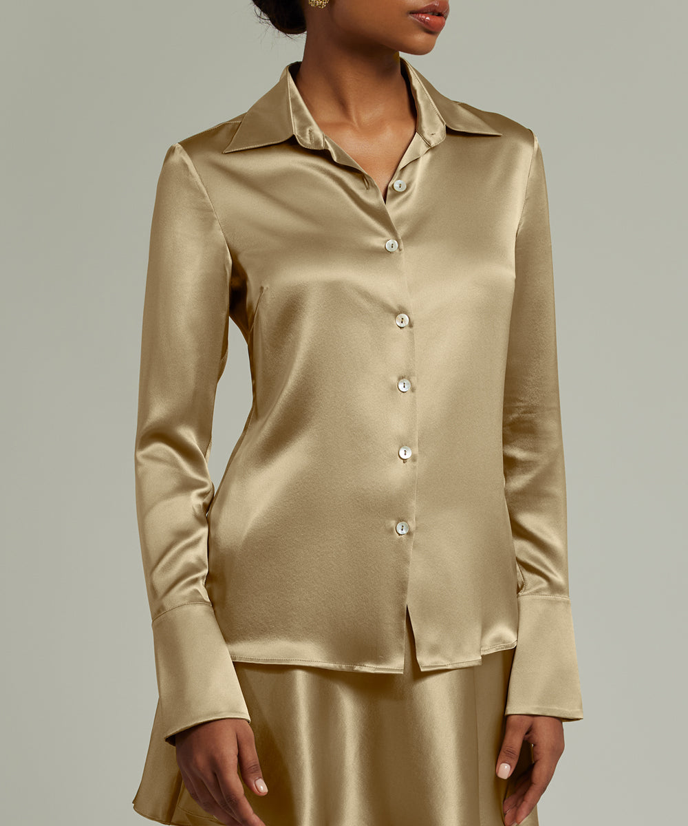 Silk Long-Sleeved Shirt