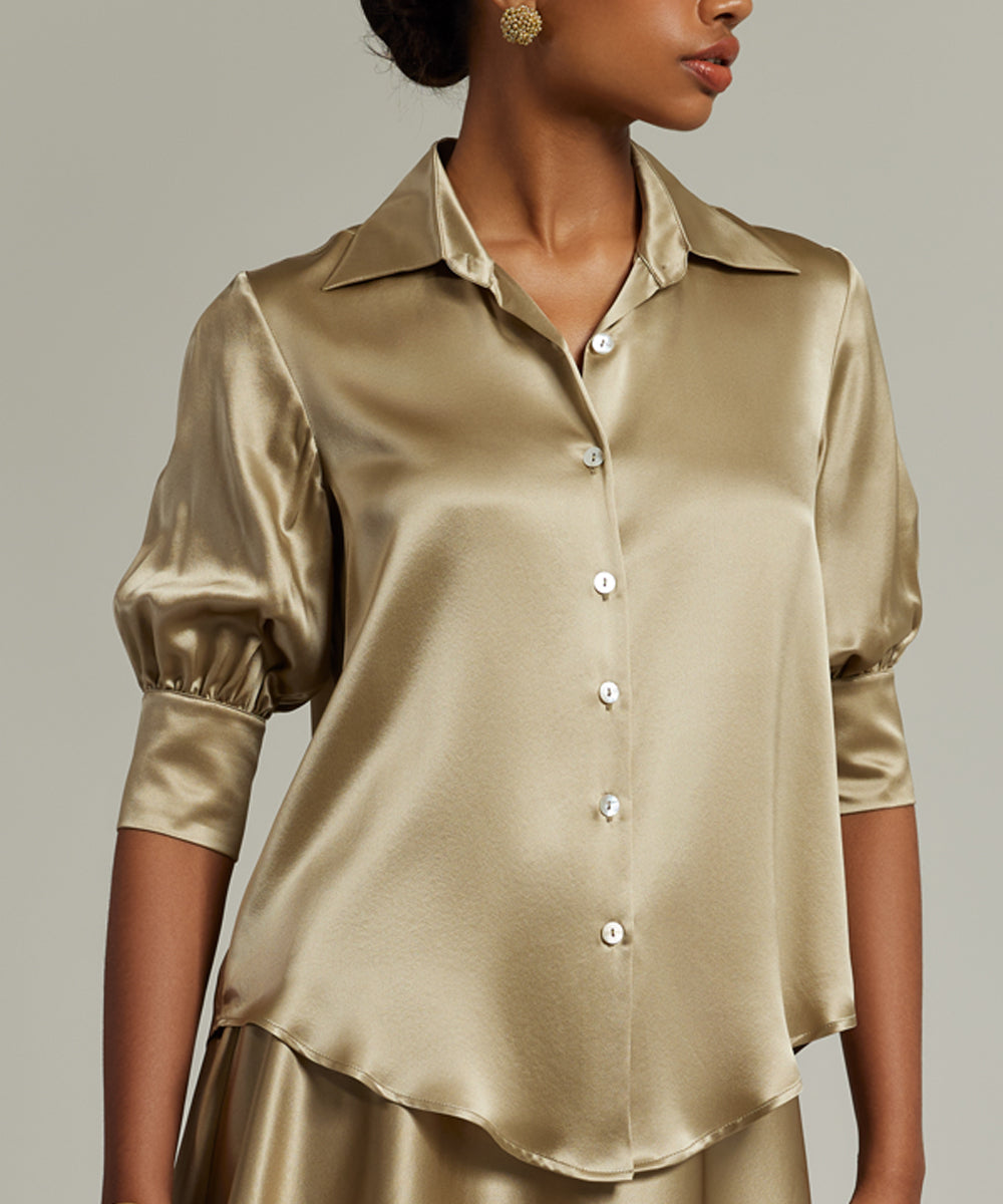 Silk Short-Sleeved Shirt