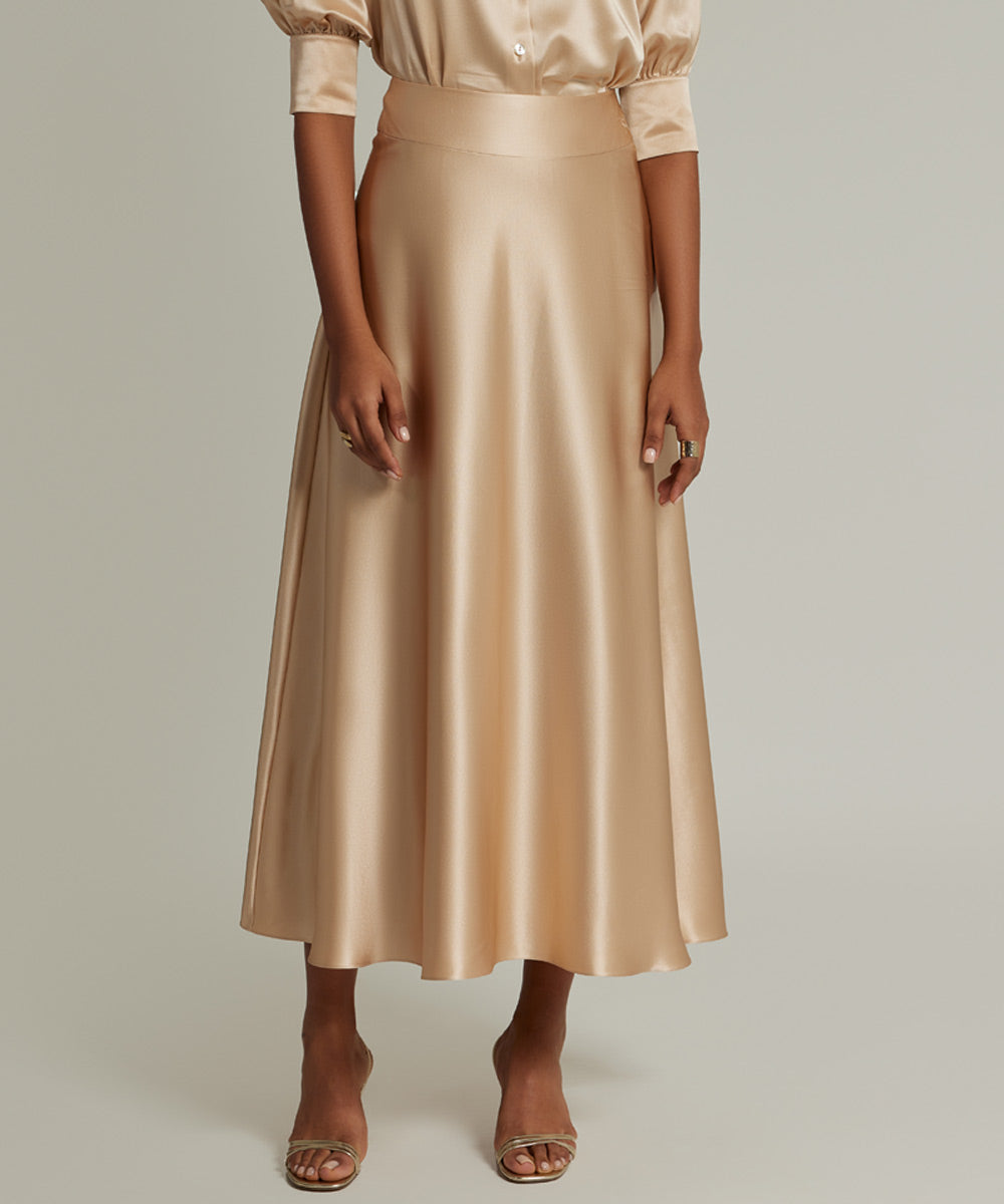 Silk Long Skirt