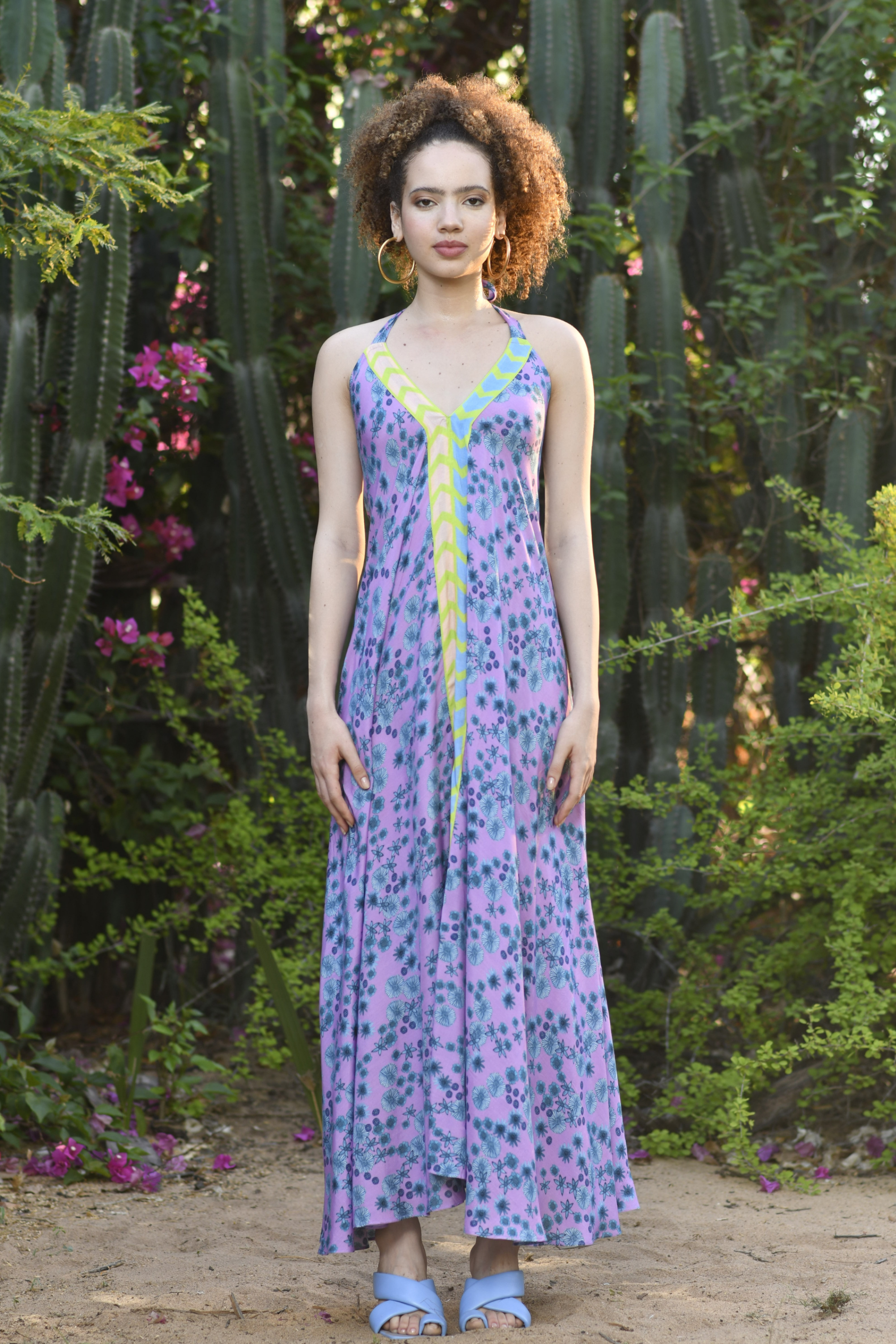 Hyacinth Halter Maxi Dress