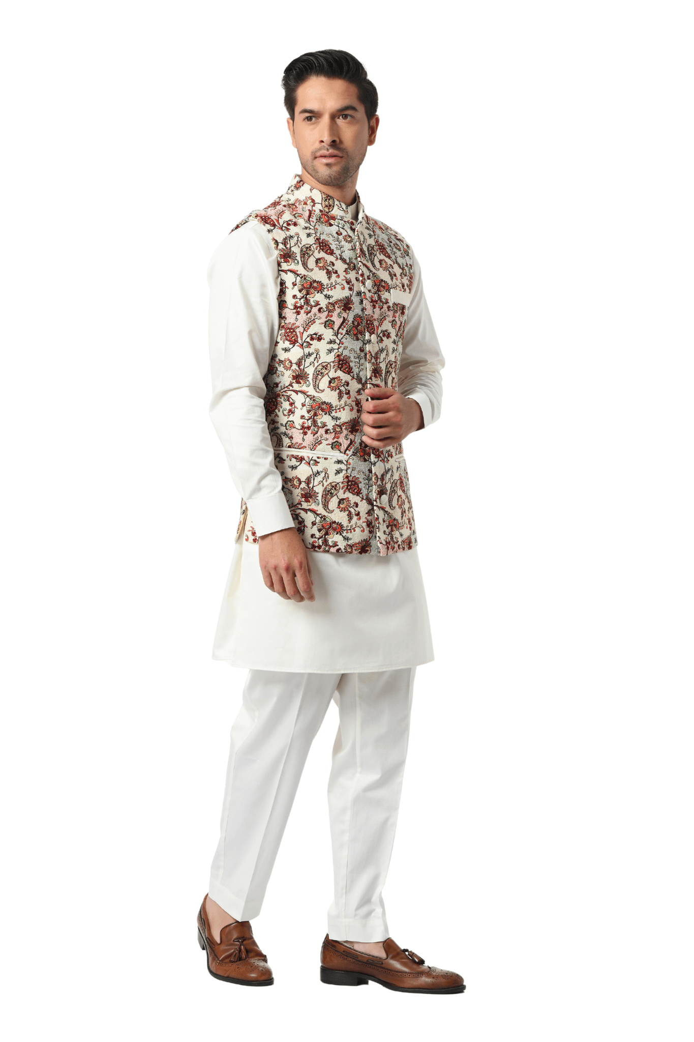 Classic Kashmir Embroidered Bandi Jacket