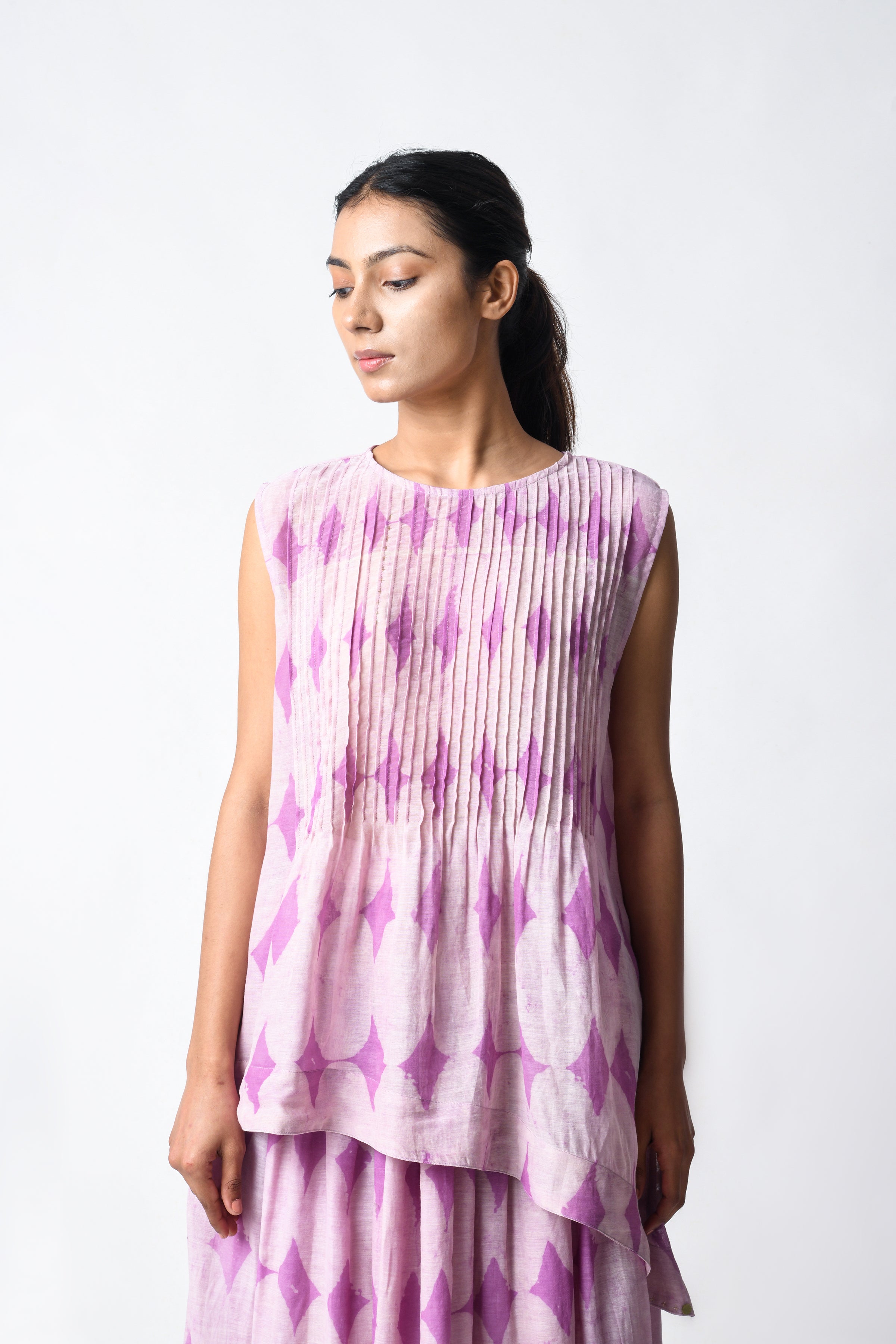 Pintuck Plum Cord Set