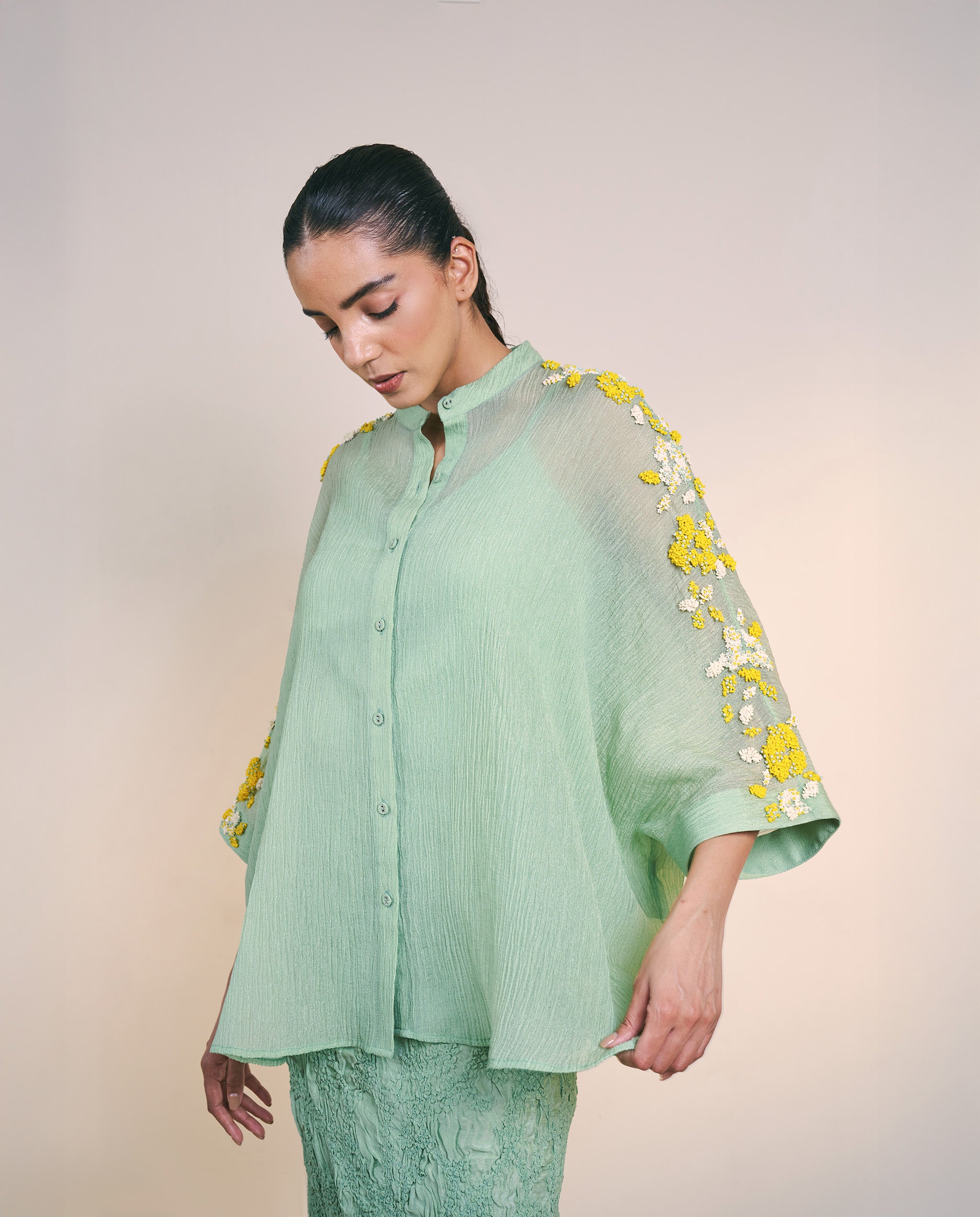 Sea Green Leafline Shirt