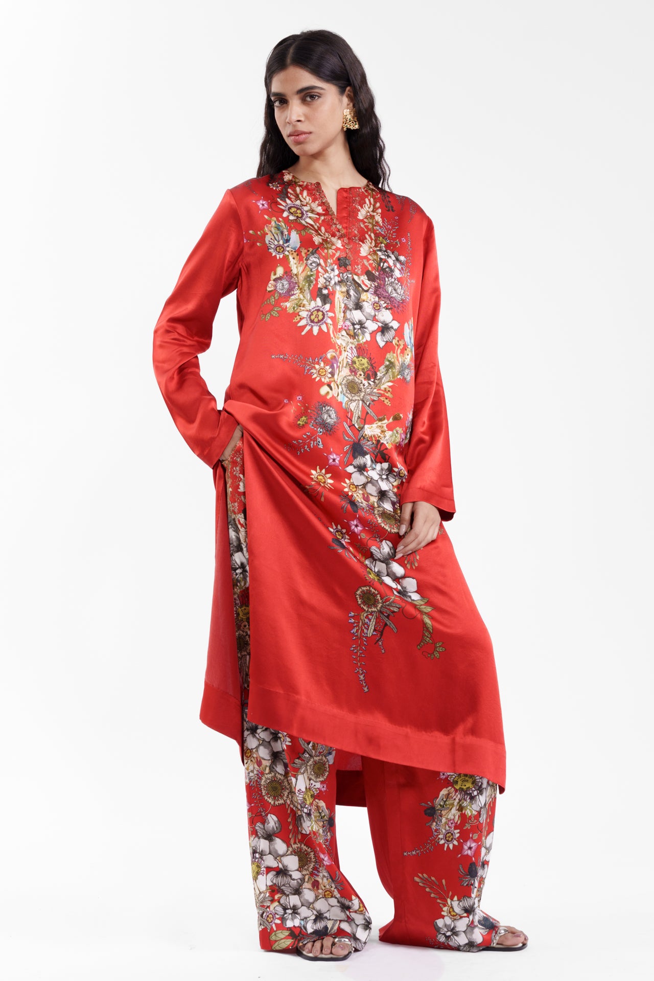 Printed Kurta And Trouser Set