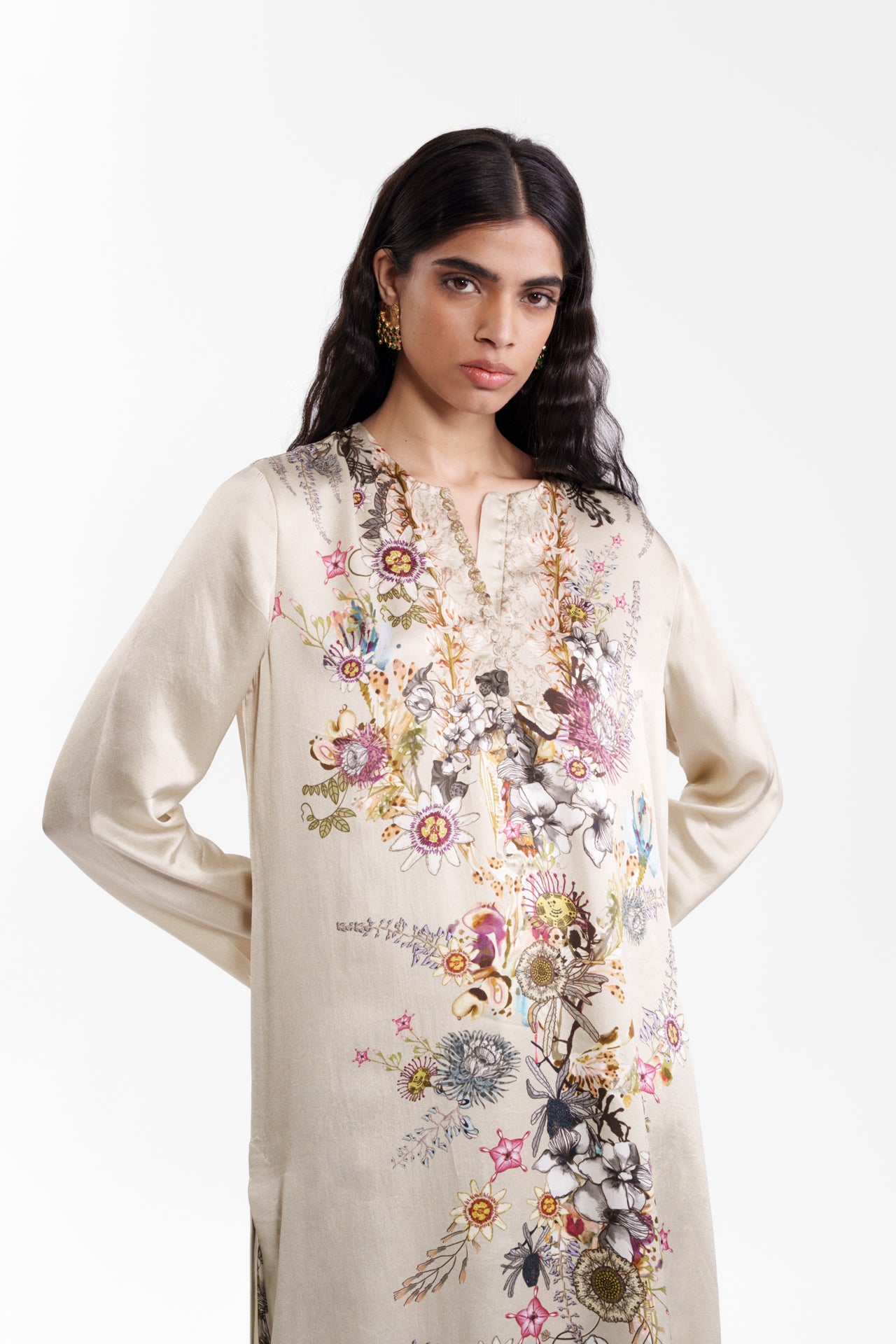 Printed Kurta And Trouser Set