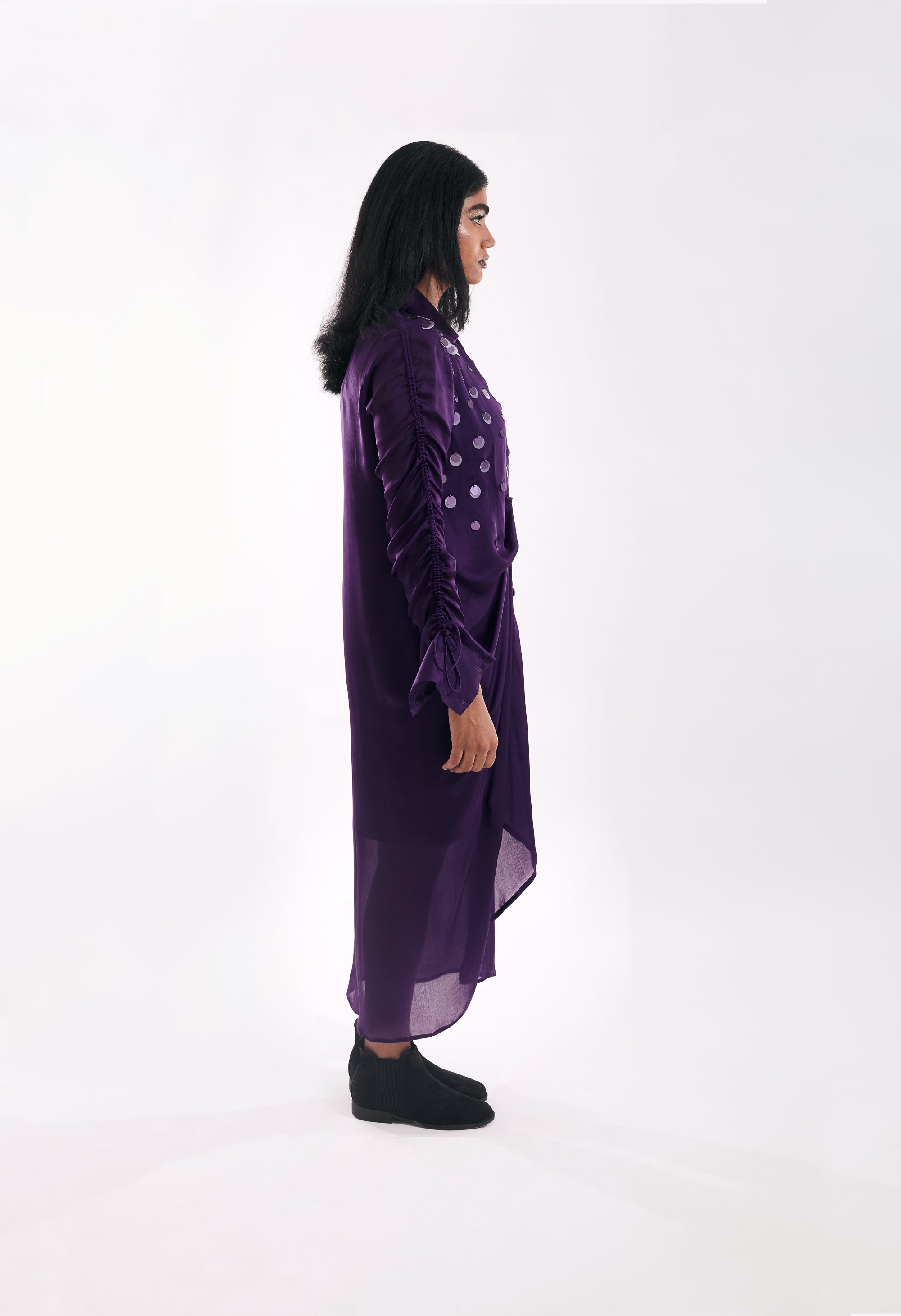 Drapped Sequin Dress