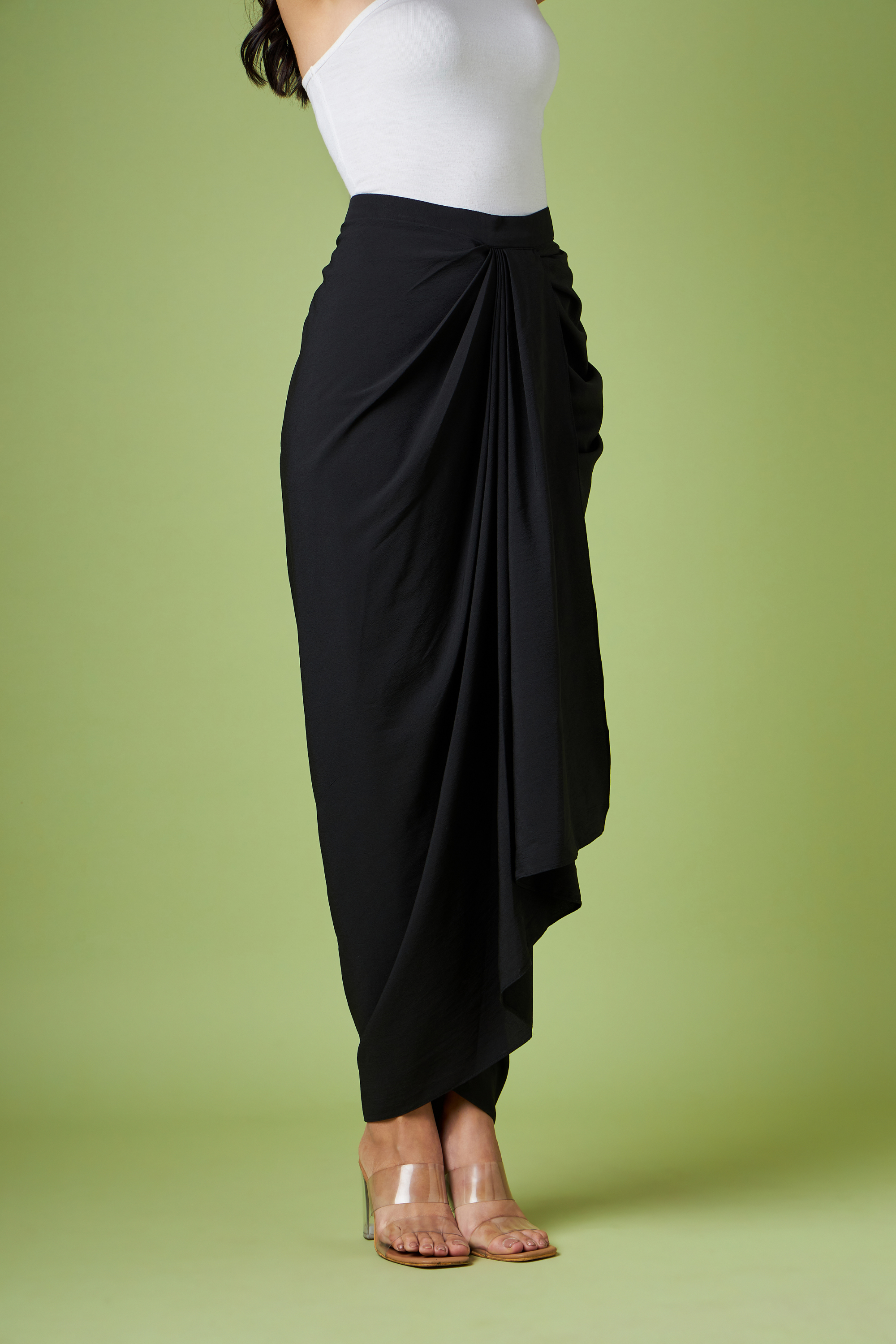 Black Drape Skirt