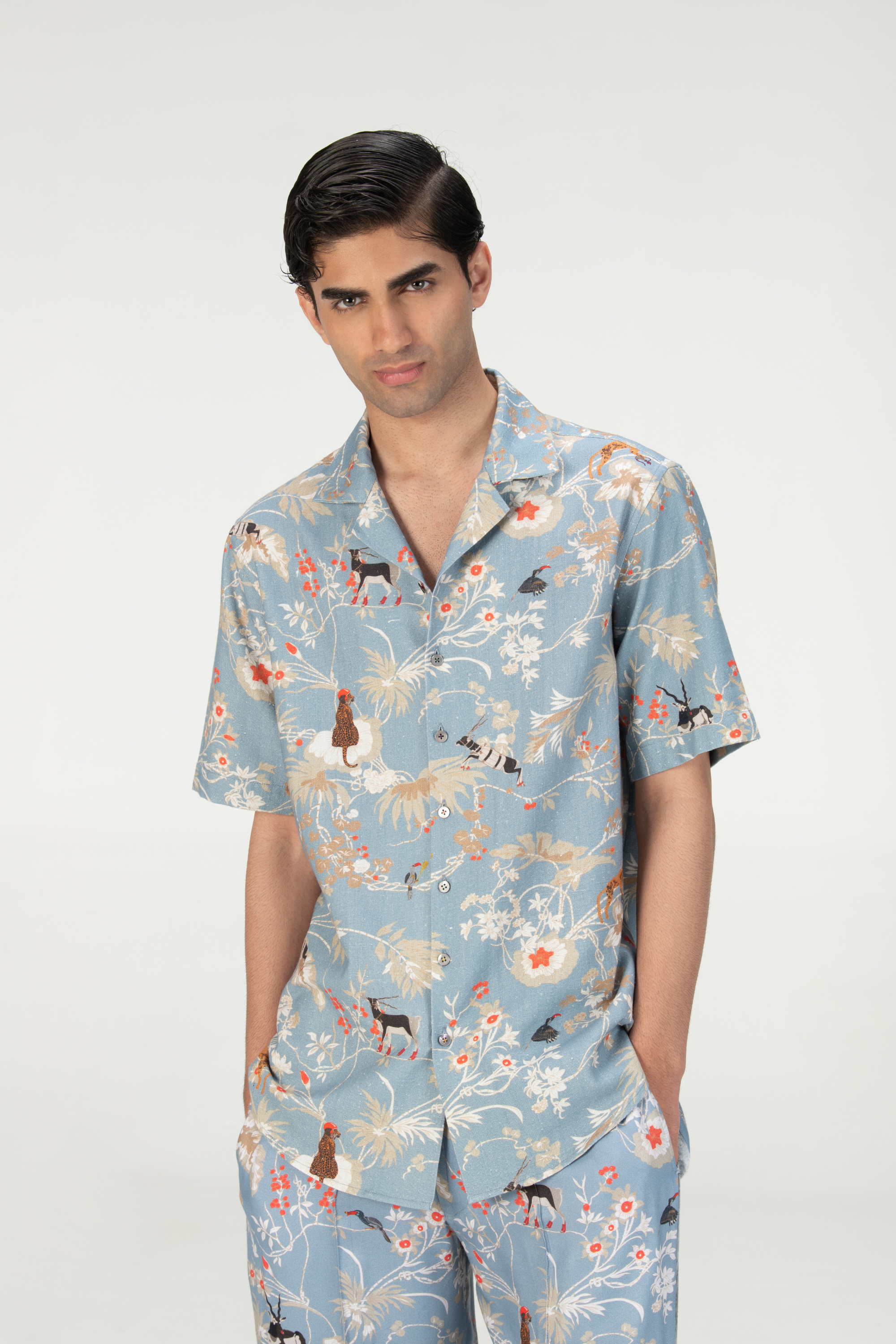 Rainforest Bush Shirt Monsoon Cloud Heavy Cotton