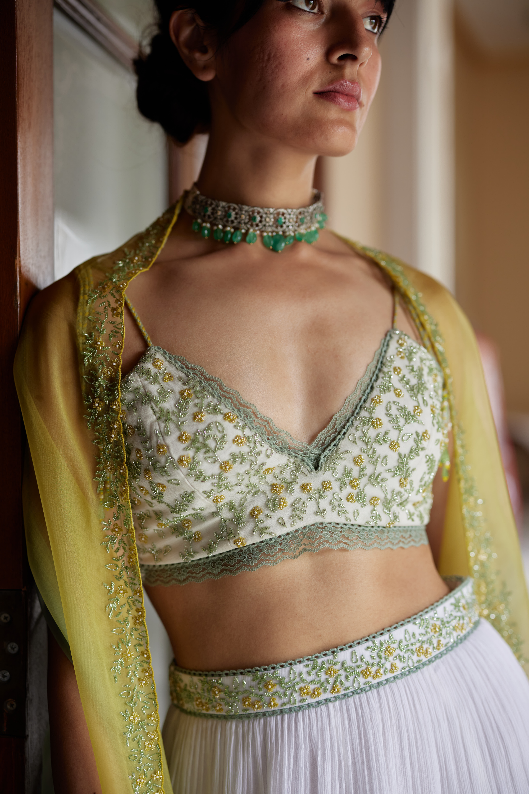 Ivory Lehenga Set
