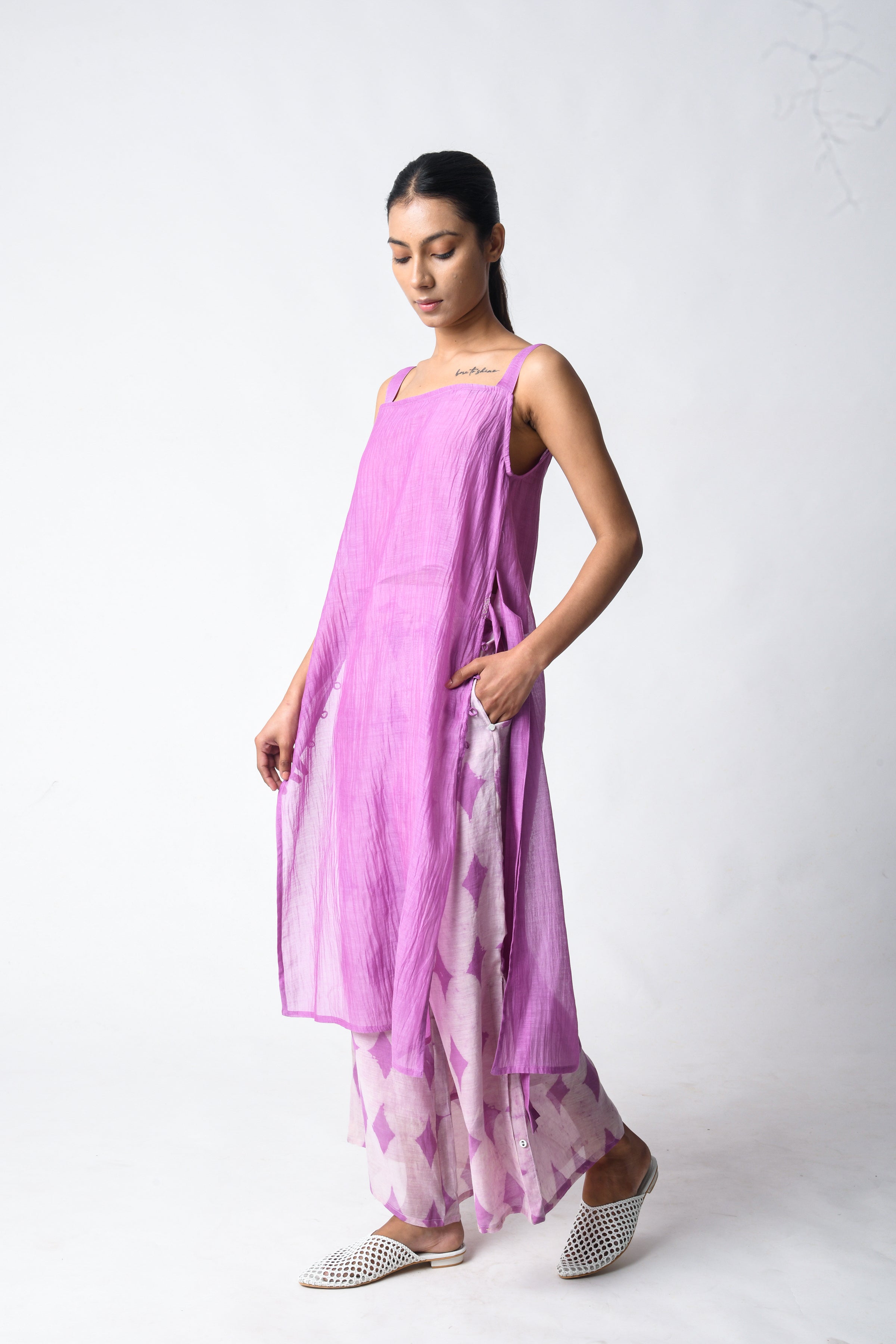 Strap Tunic Plum Co-ord