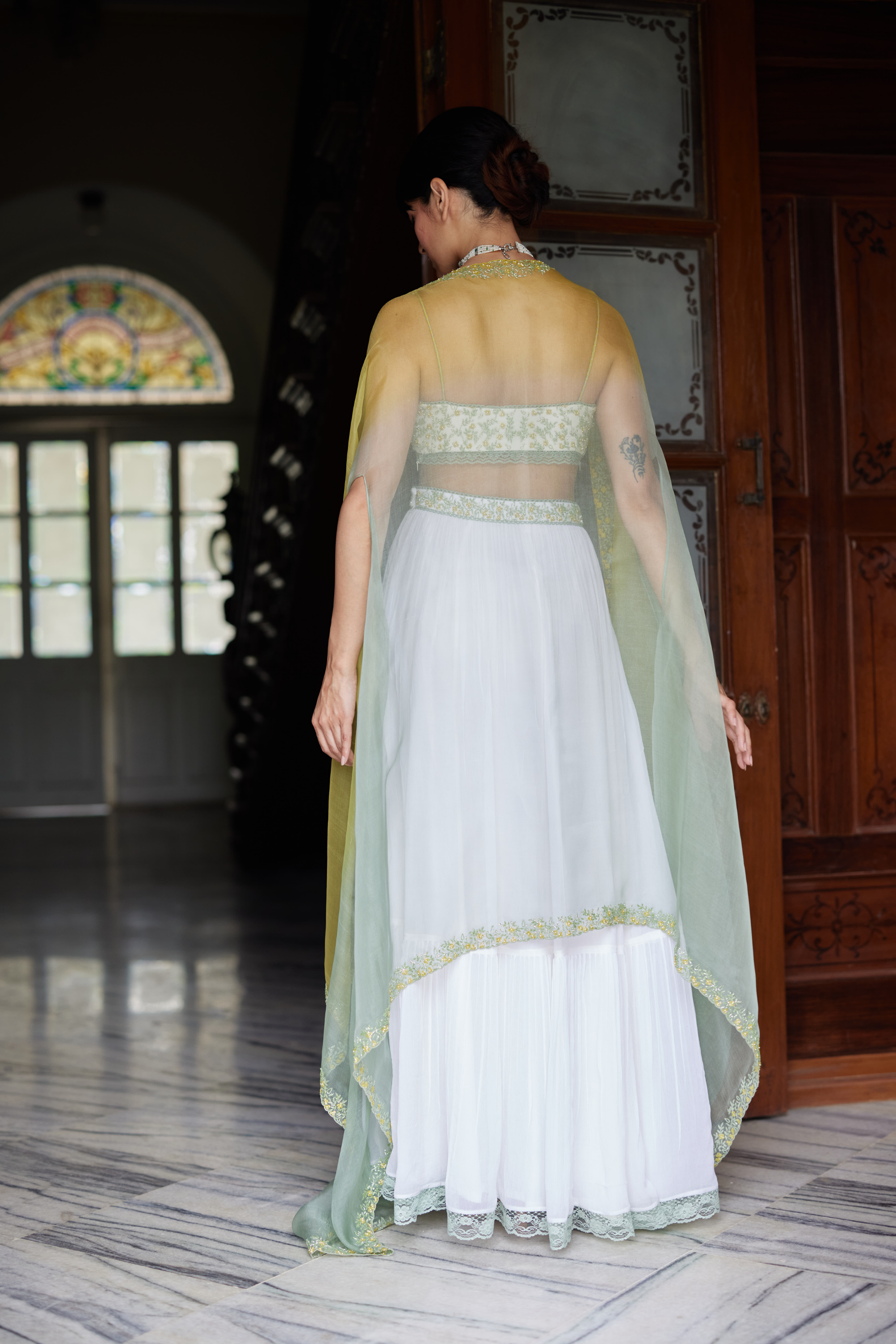 Ivory Lehenga Set