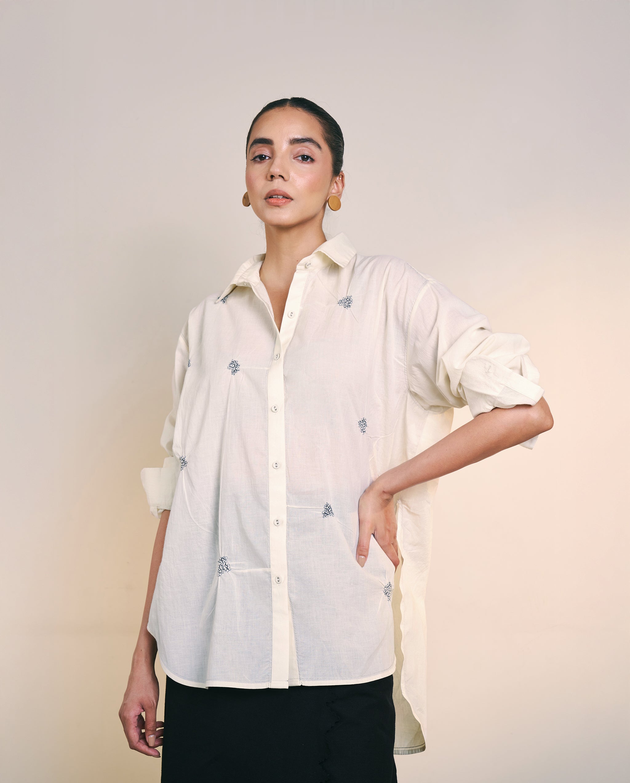 Off White Stipple Shirt