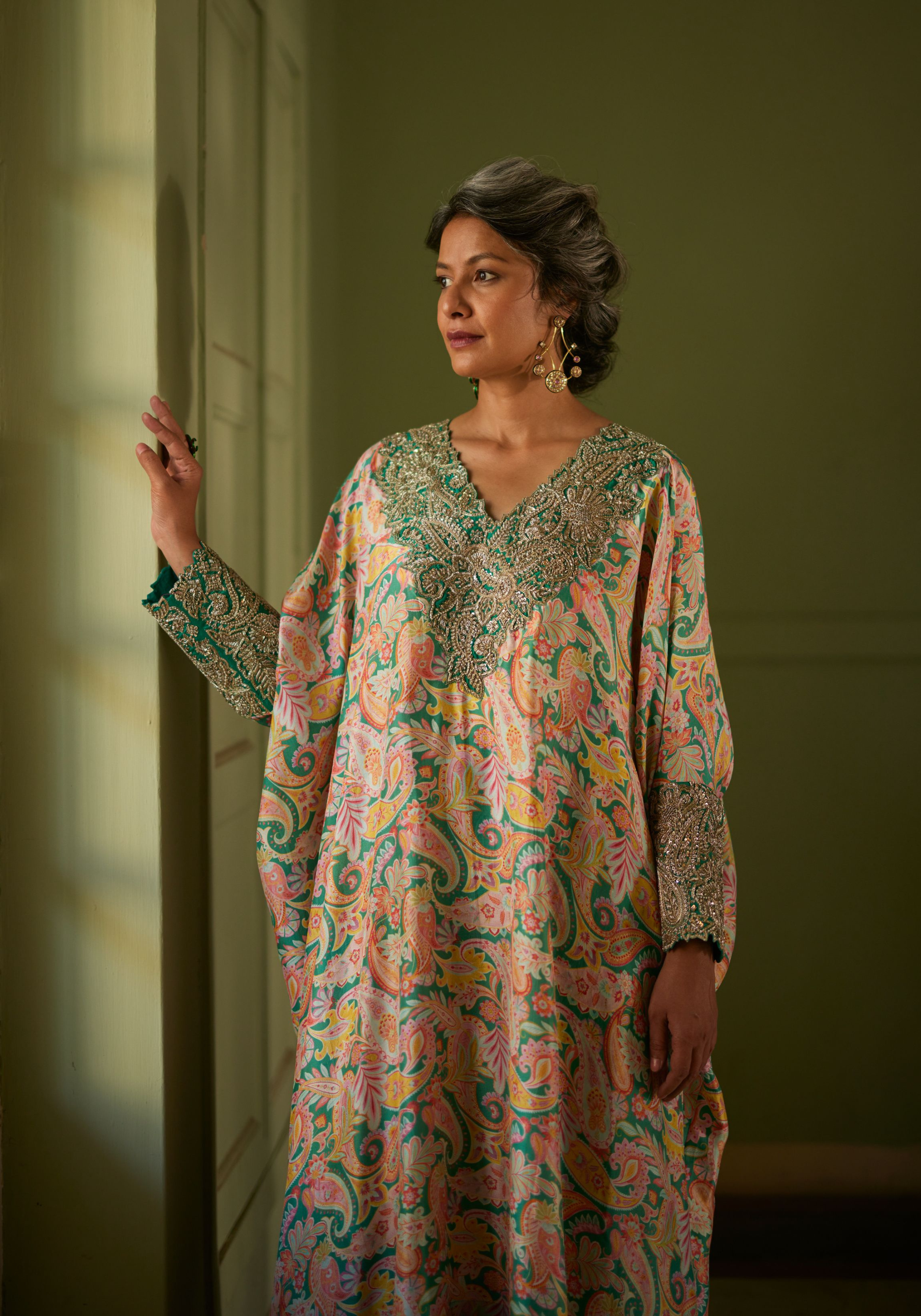 Reva Cuff Kaftan Set