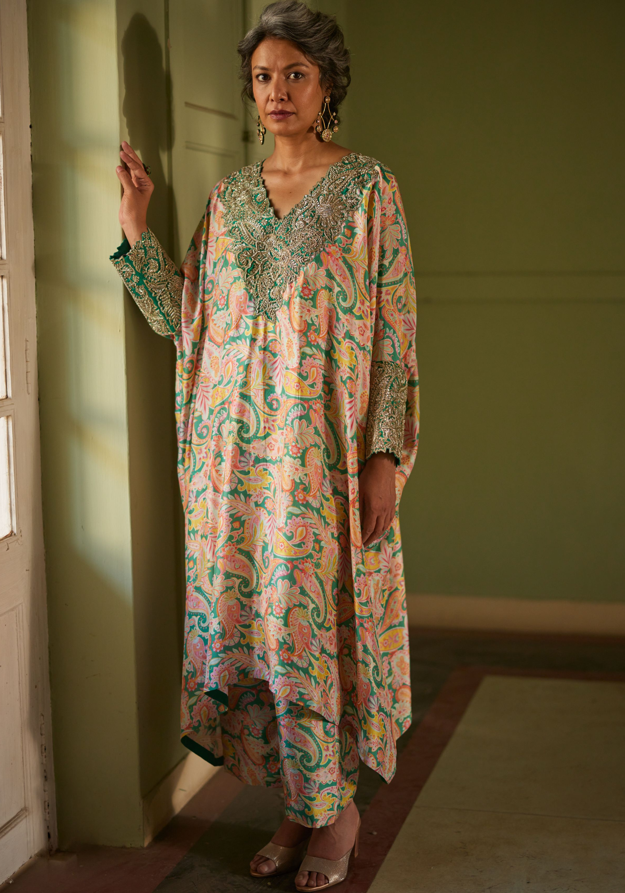 Reva Cuff Kaftan Set
