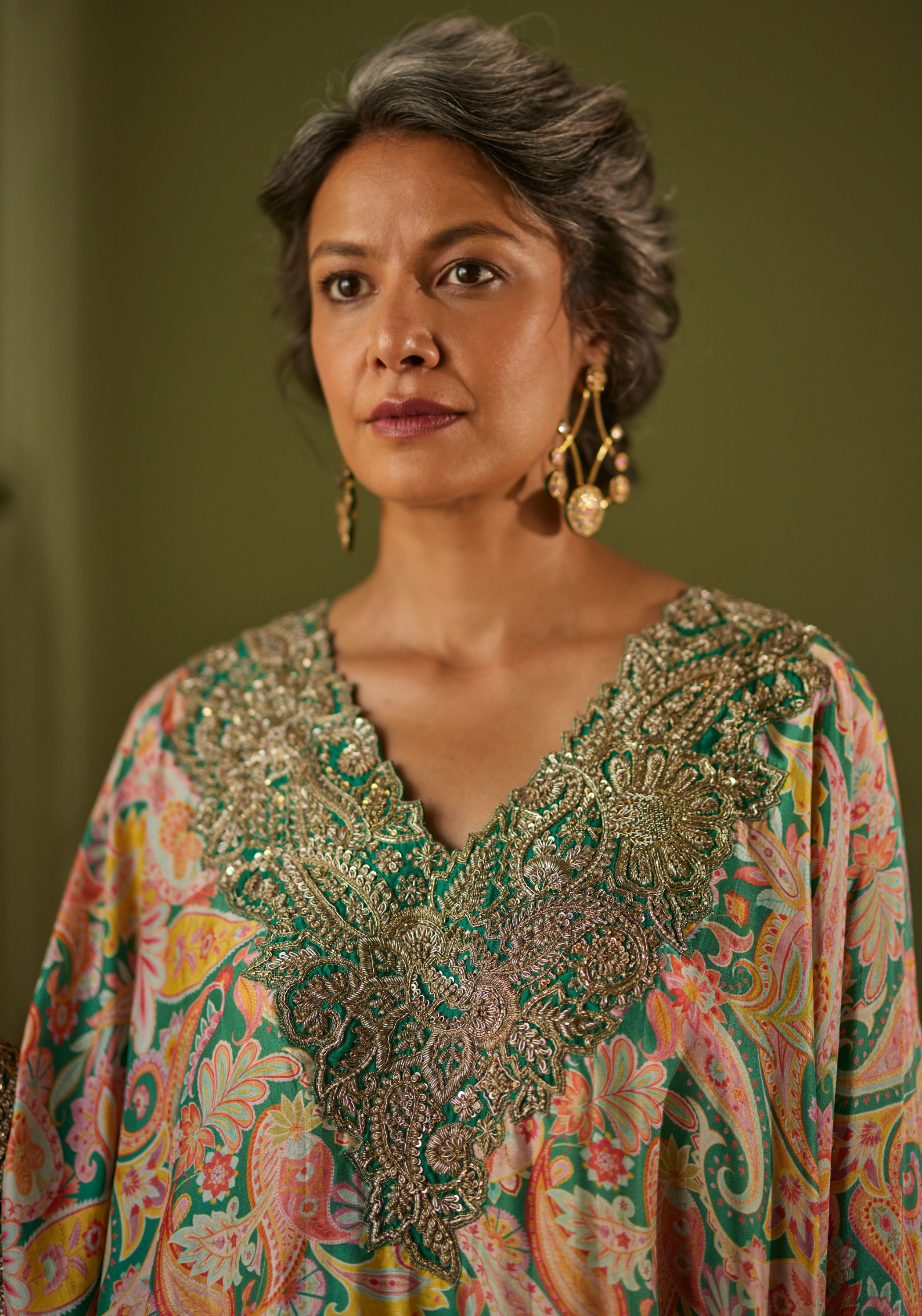 Reva Cuff Kaftan Set