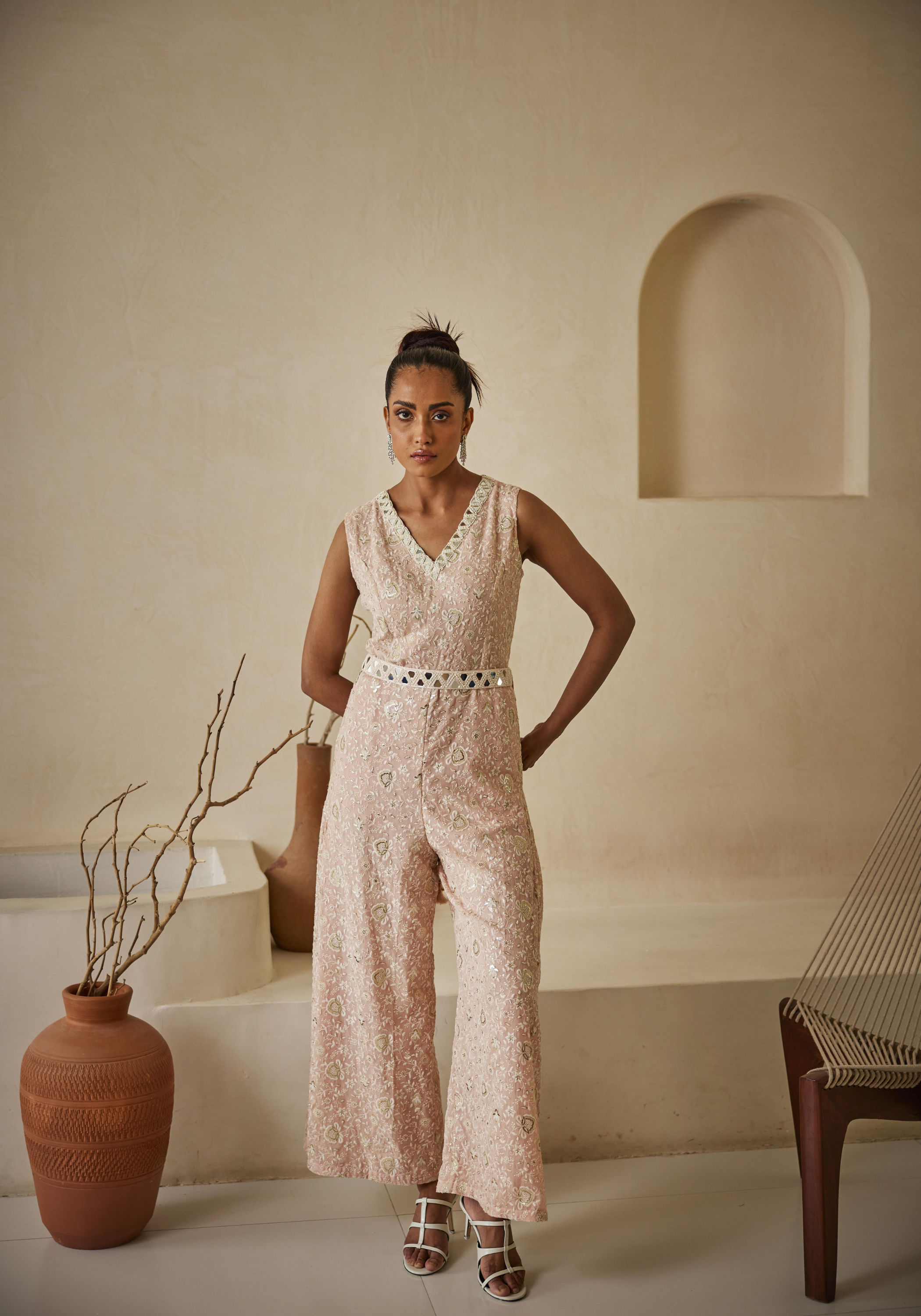 Chikankari Jump Suit