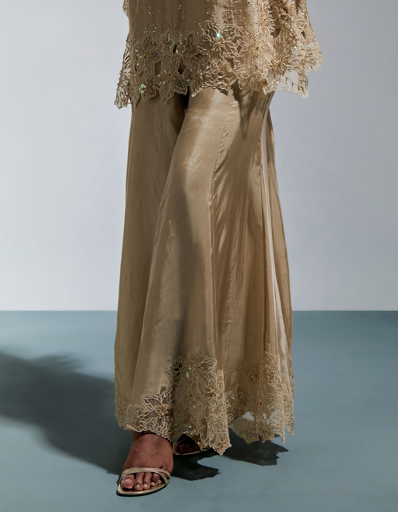 Shell Silk Sharara Set