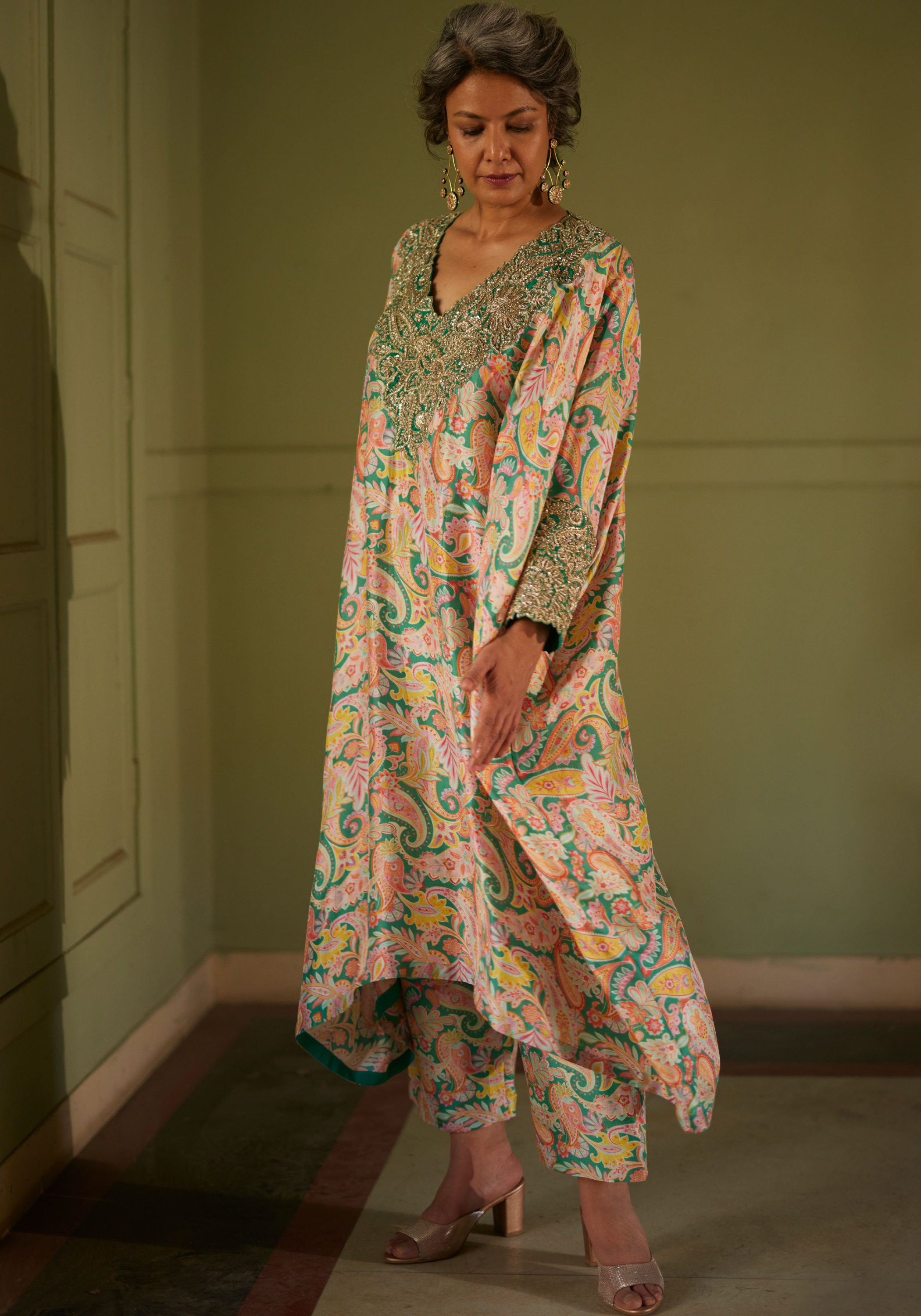 Reva Cuff Kaftan Set
