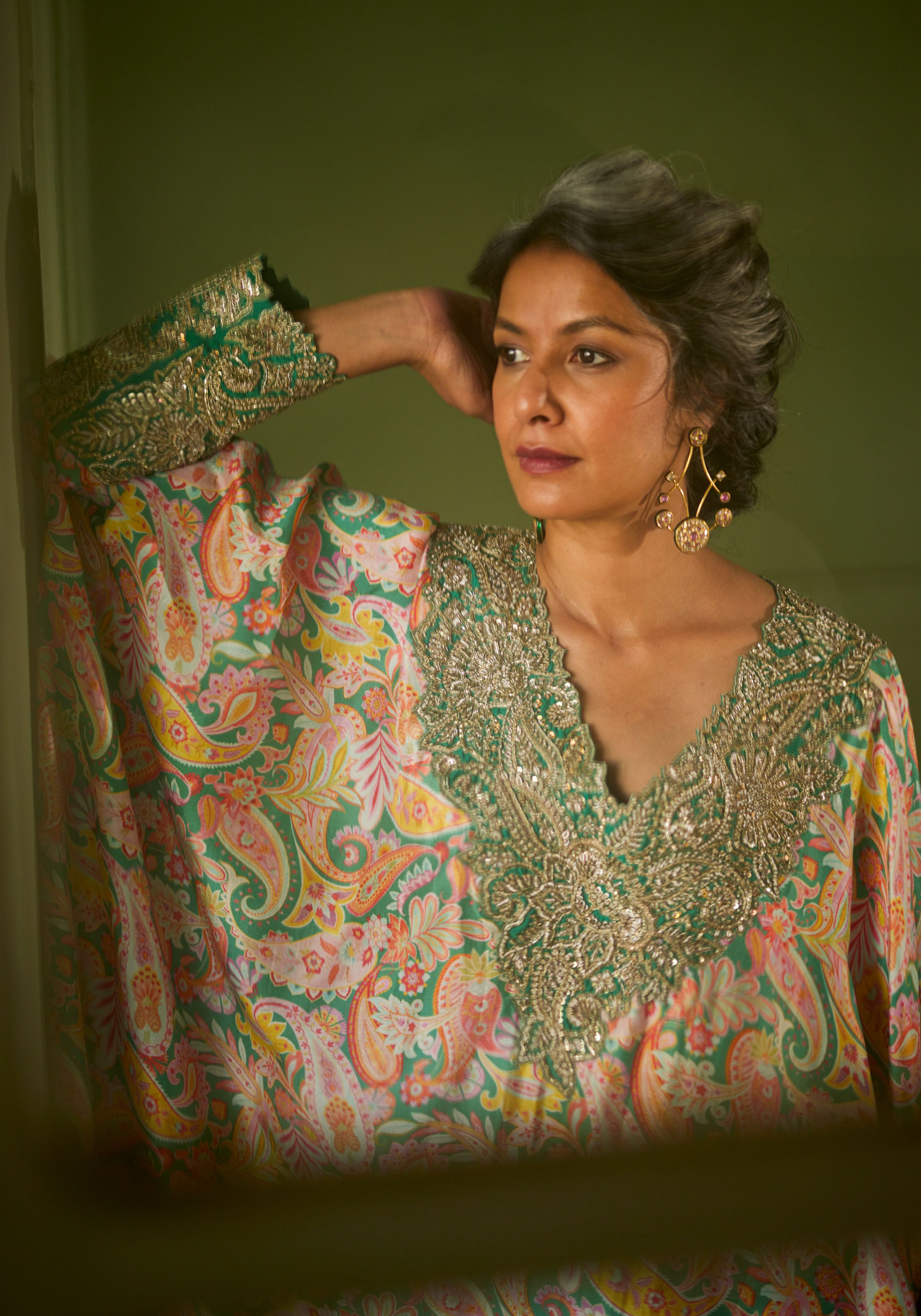 Reva Cuff Kaftan Set