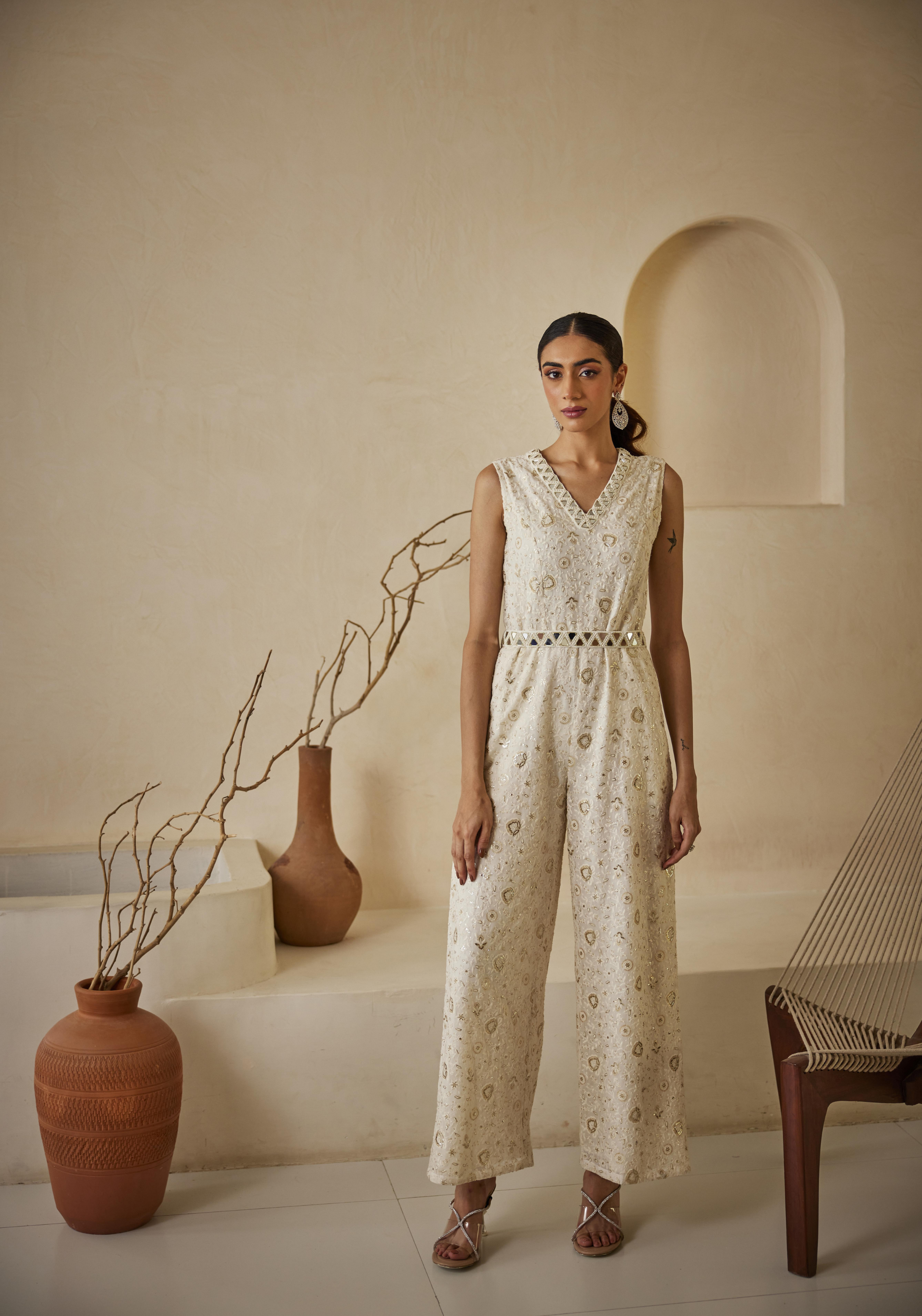 Chikankari Jump Suit