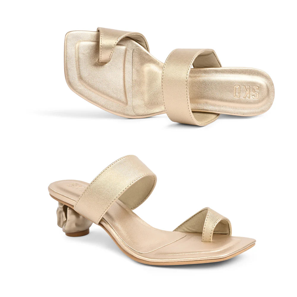 Dahlia Champagne Gold Heel